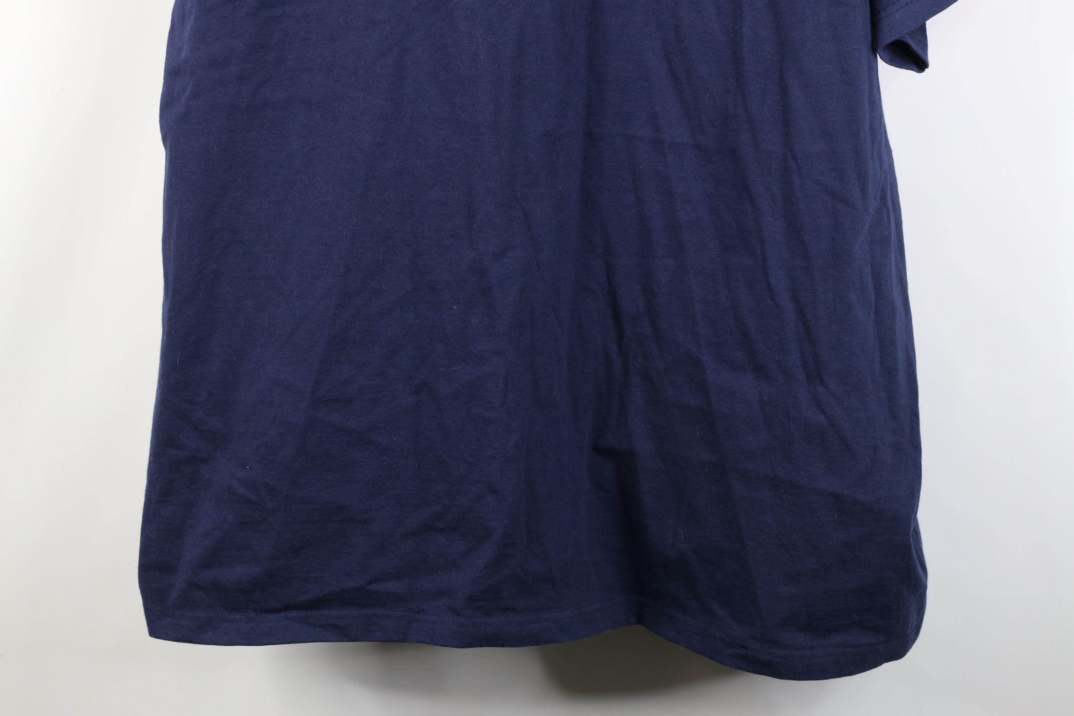 Vintage Vintage 90s Streetwear Heavyweight Cotton T-Shirt Navy Blue Size US XXL / EU 58 / 5 - 3 Thumbnail