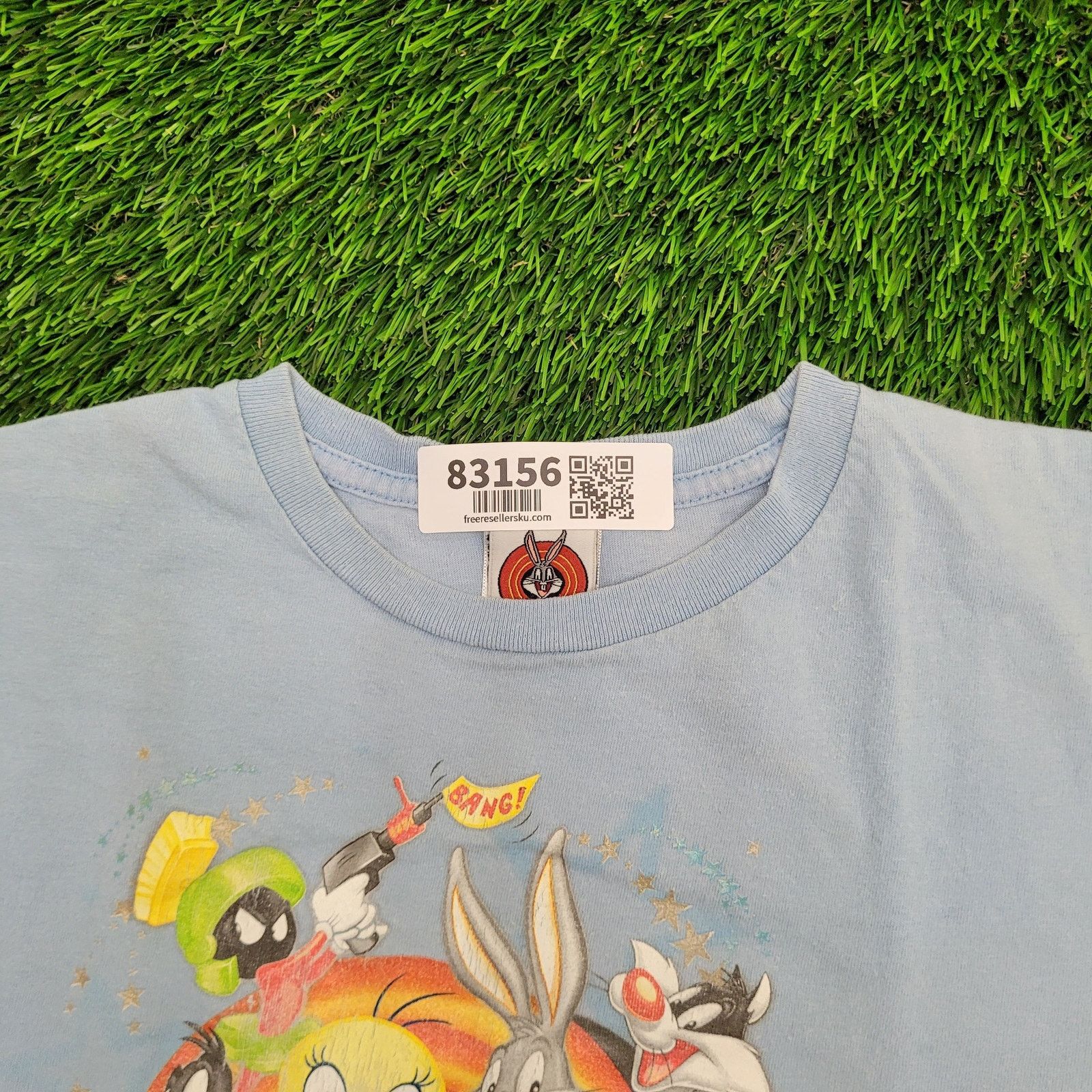 Warner Bros VTG Y2K Looney-Tunes Cartoon Shirt Womens XL Light Blue Size XL / US 12-14 / IT 48-50 - 2 Thumbnail