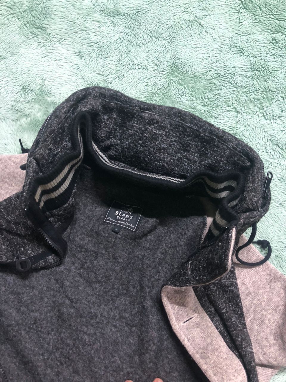 Beams Plus BEAMS HEART VINTAGE Y2K VARSITY HOODIE JACKET Size US M / EU 48-50 / 2 - 5 Thumbnail