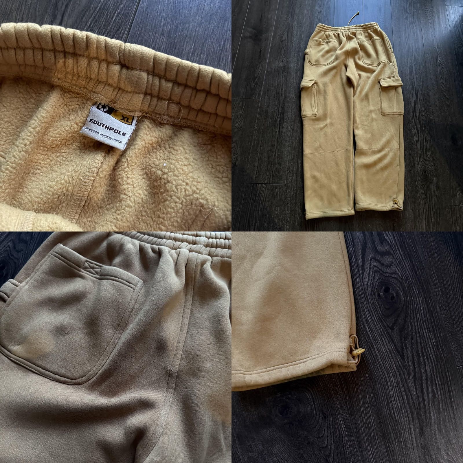 Southpole Southpole Tracksuit Set Hoodie Cargo Pants Mens XL Beige Y2K Baggy Fleece Gym Size US XL / EU 56 / 4 - 8 Thumbnail