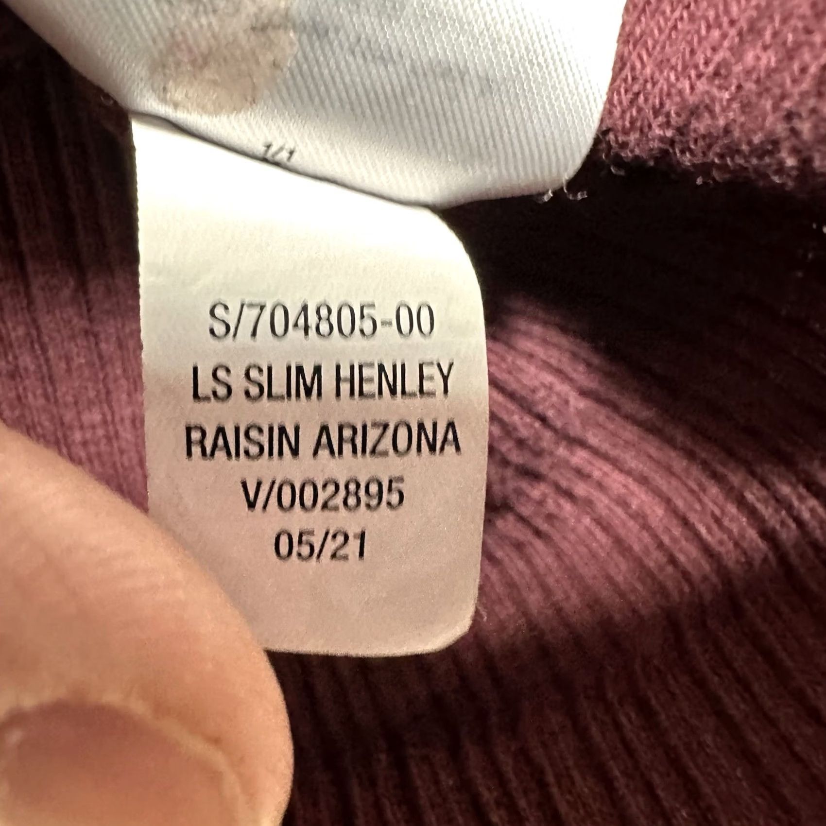 Old Navy Old Navy Shirt Womens M Maroon Red Henley Long Sleeve Slim Rib Knit Lettuce Edge Size M / US 6-8 / IT 42-44 - 6 Thumbnail