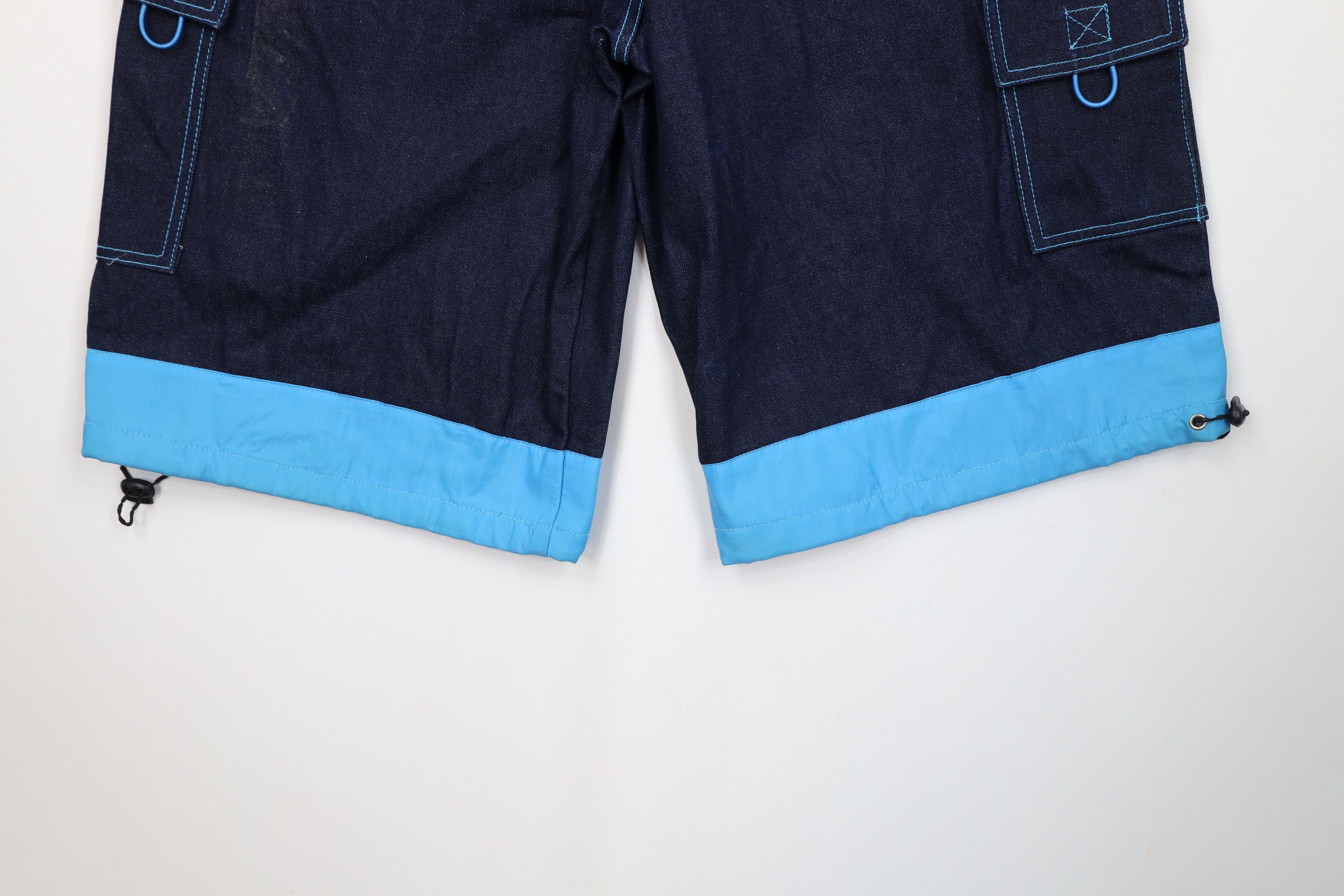 Vintage Vintage 90s Y2K Streetwear Baggy Fit Denim Cargo Shorts Blue Size US 40 / EU 56 - 12 Thumbnail