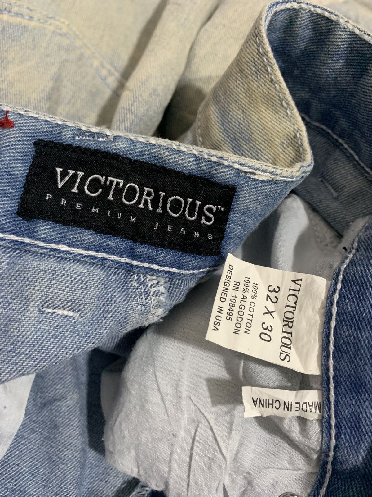 Fashion Victim Victorious Premium Jeans distressed denim zipper Size US 34 / EU 50 - 10 Thumbnail