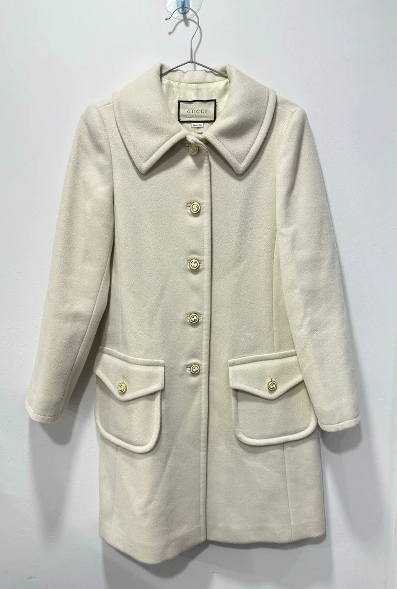 Gucci Gucci Cream Coloured Wool Crêpe Jacket | Grailed