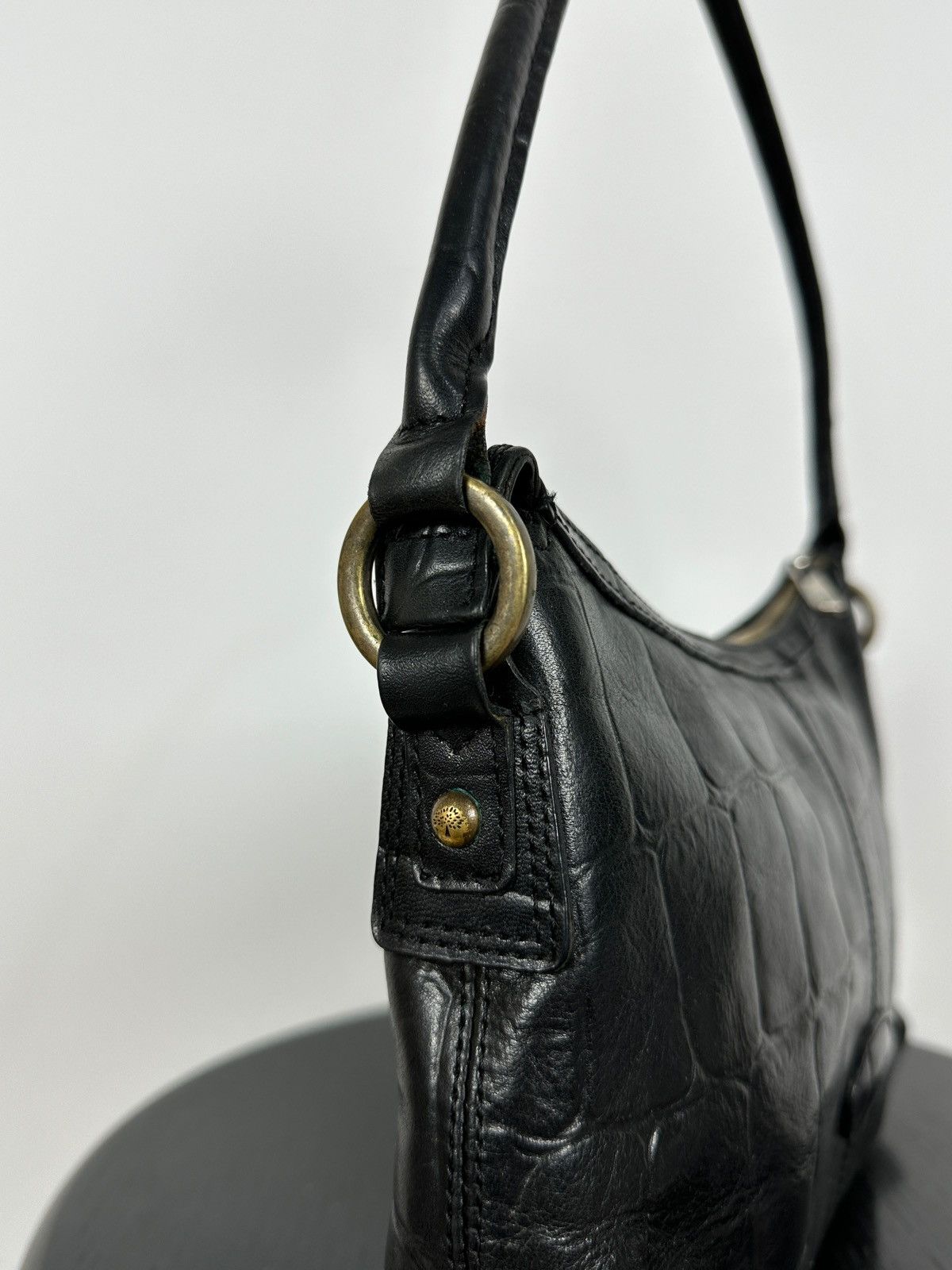 Mulberry Vintage Mulberry Black Leather Handbag Size ONE SIZE - 9 Thumbnail