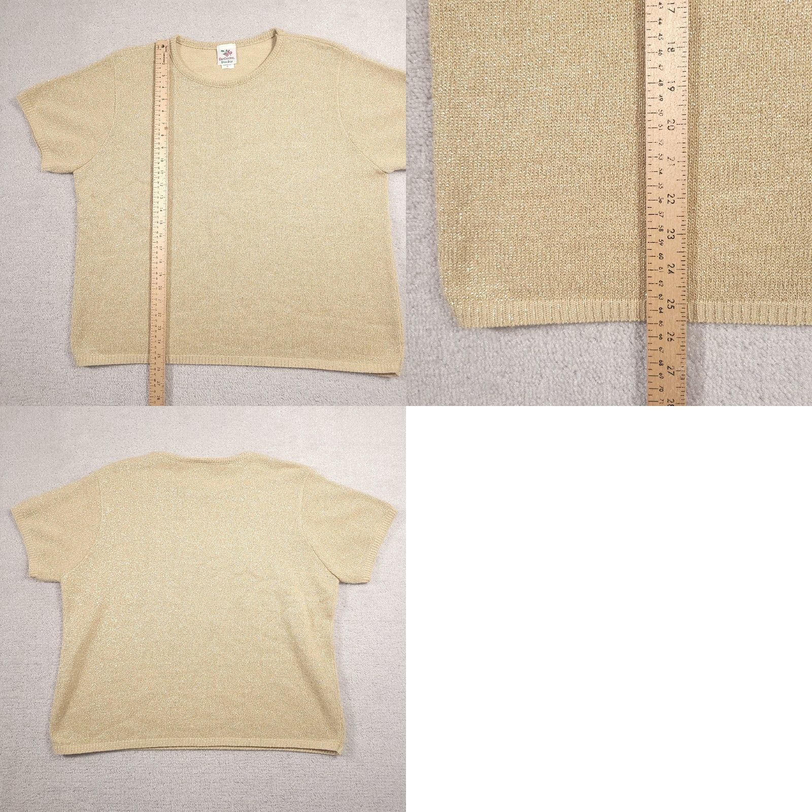 Vintage VINTAGE Nutcracker Sweater Women 1X Plus Size Short Sleeve Knit Gold Shimmer USA Vest 90s Christmas Womens Size XL / US 12-14 / IT 48-50 - 8 Thumbnail