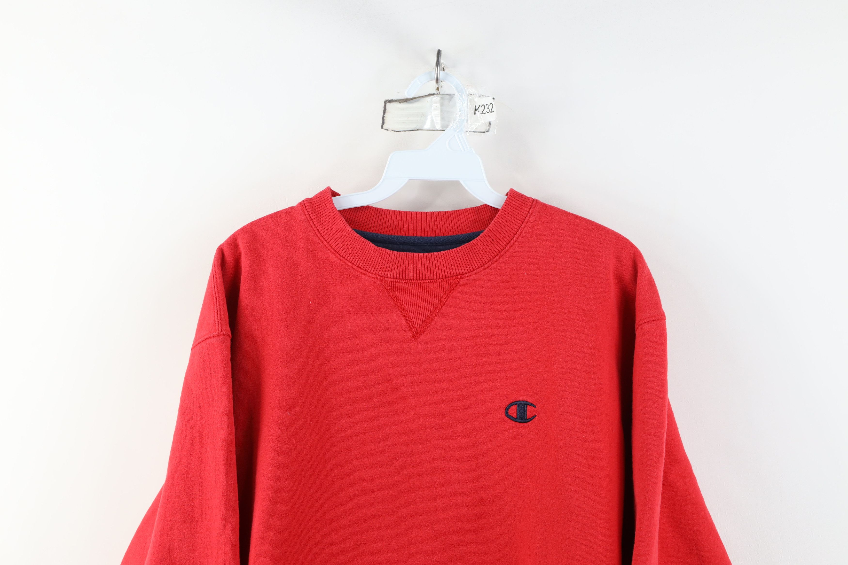 Champion Vintage Y2K Champion Classic Logo Crewneck Sweatshirt Red Size US M / EU 48-50 / 2 - 2 Thumbnail
