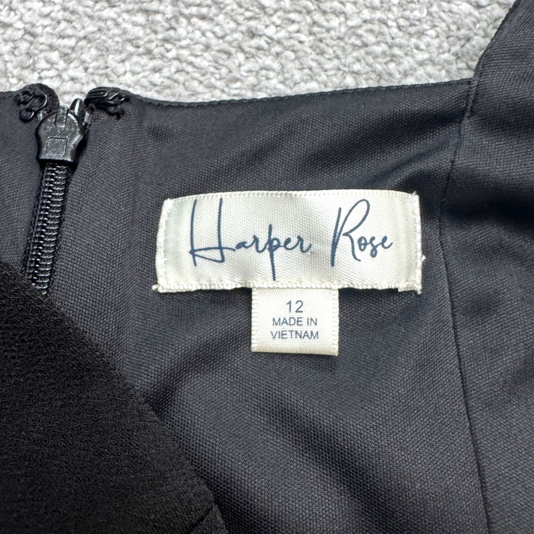 Vintage Harper Rose Neck Sheath Dress Womens 12 Black Sleeveless Knee Length NWT Size XL / US 12-14 / IT 48-50 - 5 Thumbnail