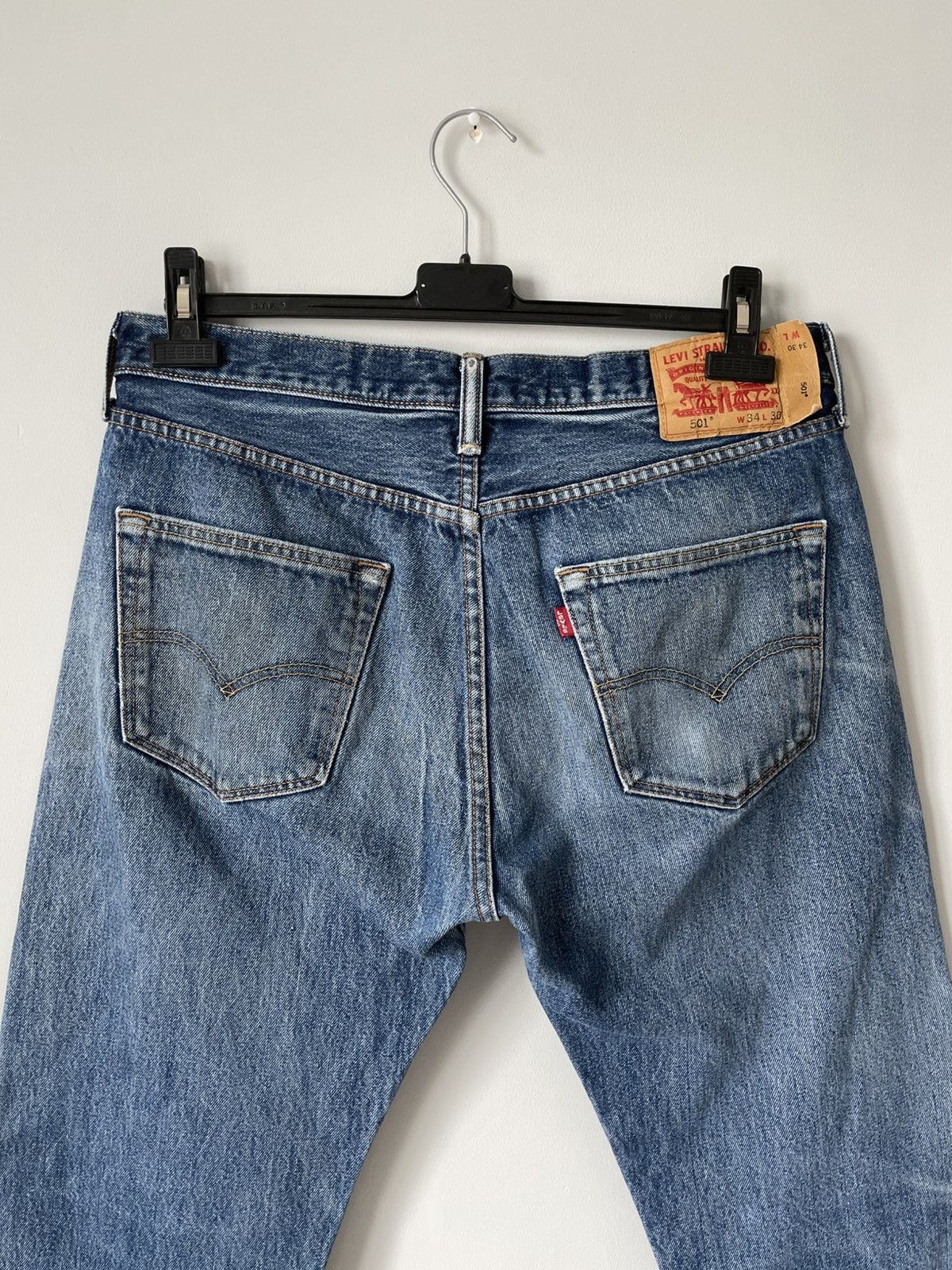 Levi's Levis 501 Patchwork Custom Faded Denim Jeans Size US 34 / EU 50 - 9 Thumbnail