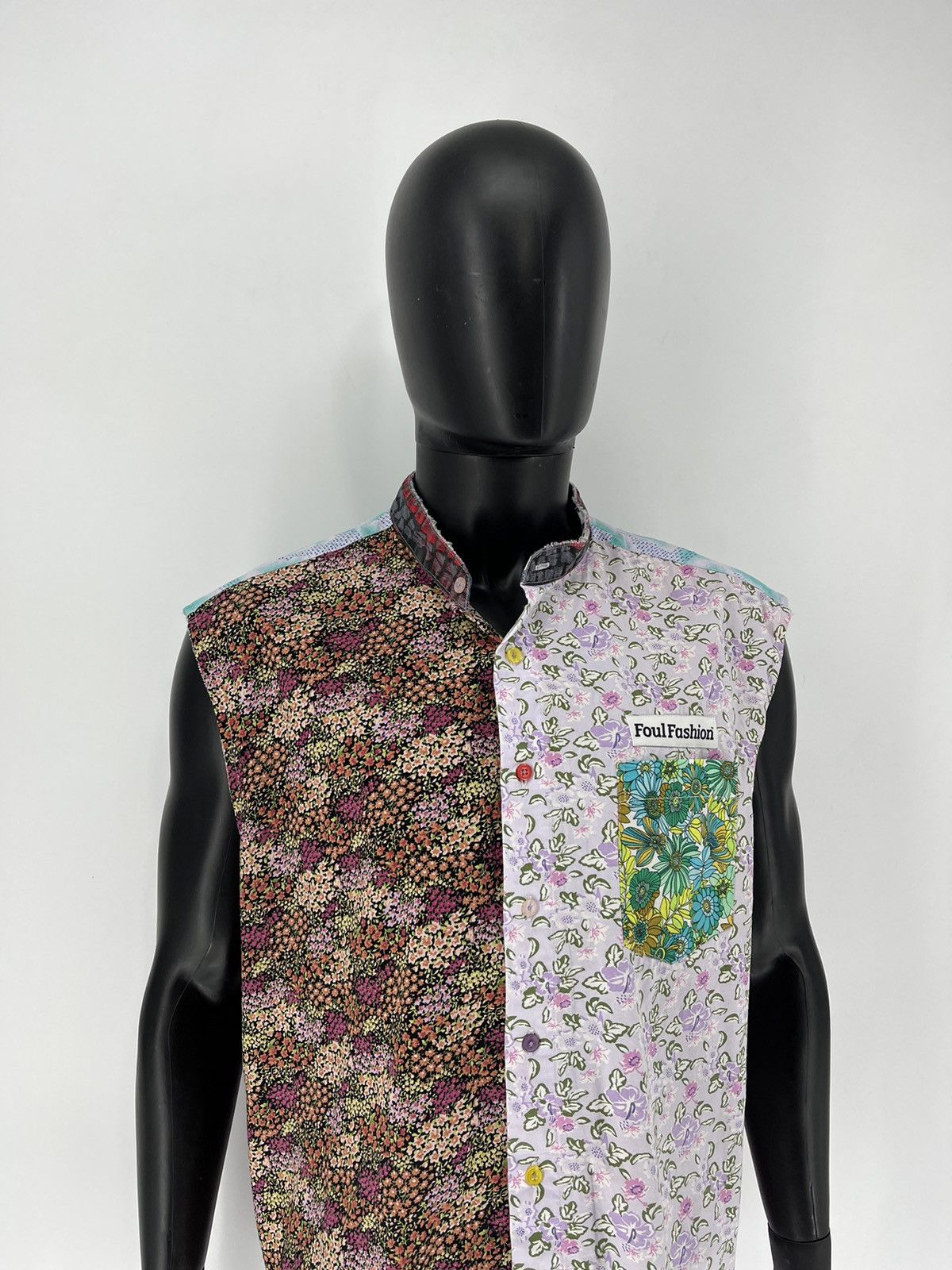 Japanese Brand Vintage Y2K Japanese Brand Foul Fashion Patchwork Shirt Size US XXL / EU 58 / 5 - 3 Thumbnail