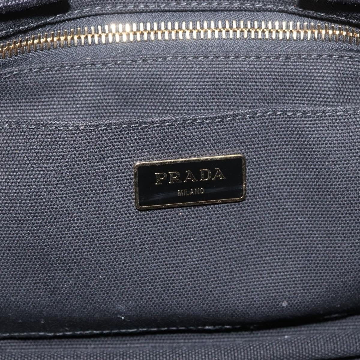 Prada Prada Canvas Canapa PM Handbag Black Size ONE SIZE - 6 Thumbnail