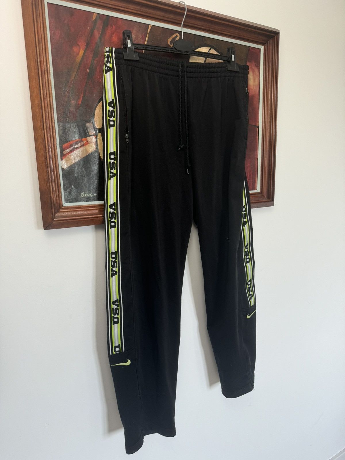 Nike Nike Vintage 90s USA Joggers Sweatpants Track Pant Black Size US 36 / EU 52 - 2 Thumbnail