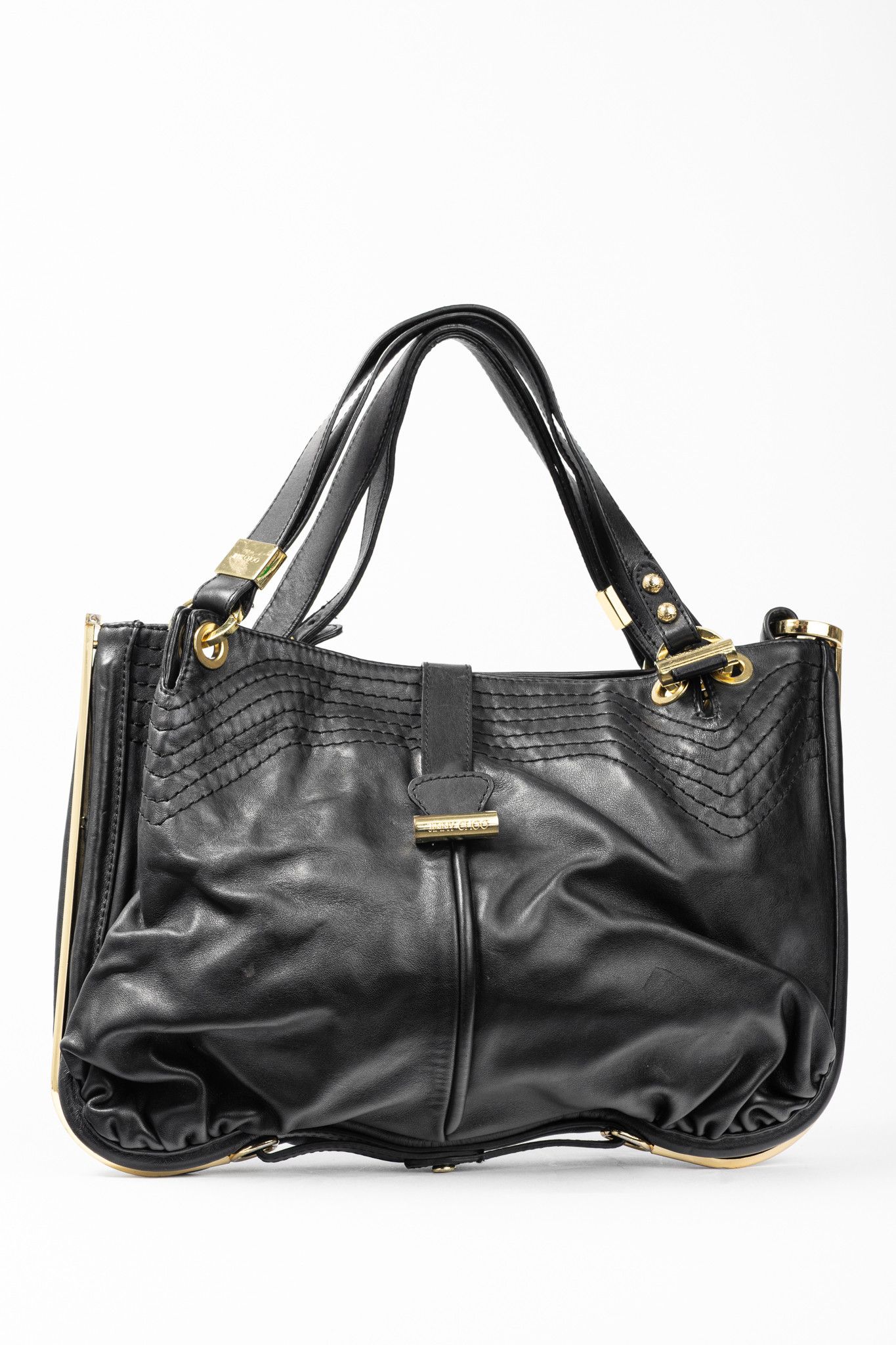 Jimmy Choo Jimmy Choo Alex Black Leather Hobo Size ONE SIZE - 1 Thumbnail