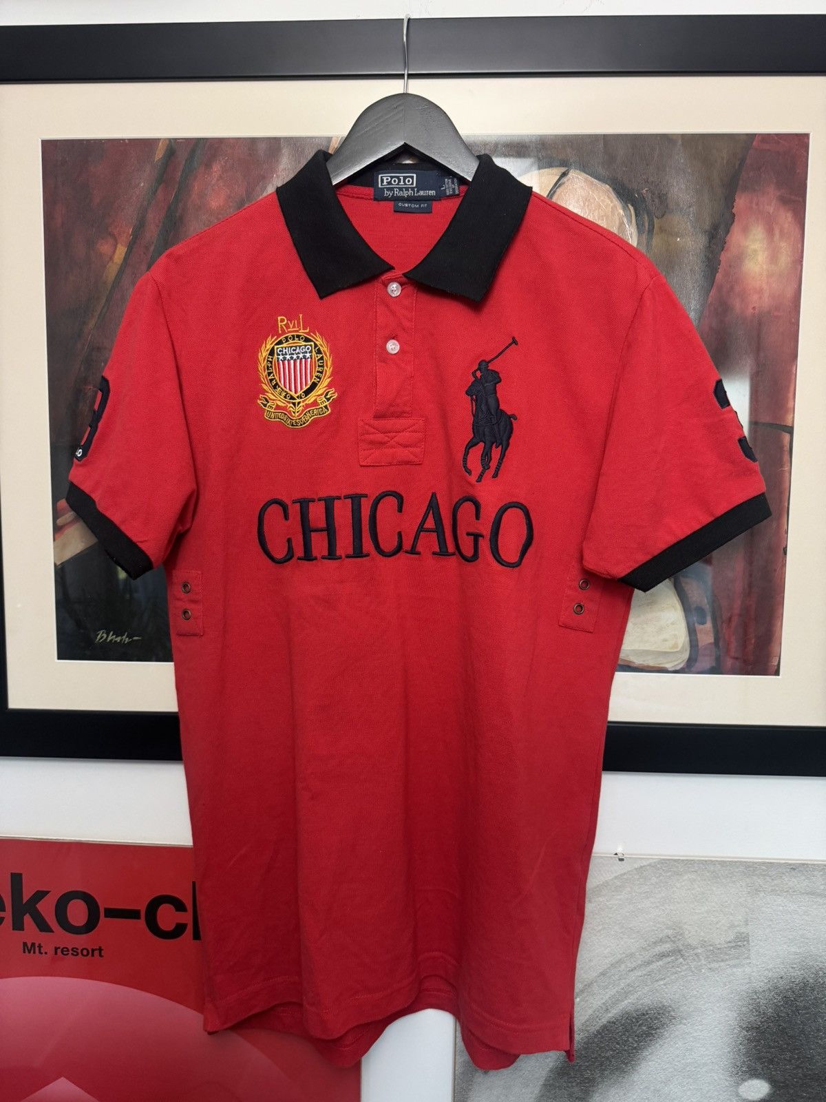 Polo Ralph Lauren Vintage 90s Polo Ralph Lauren Chicago Polo Shirt Streetwear Size US L / EU 52-54 / 3 - 1 Thumbnail