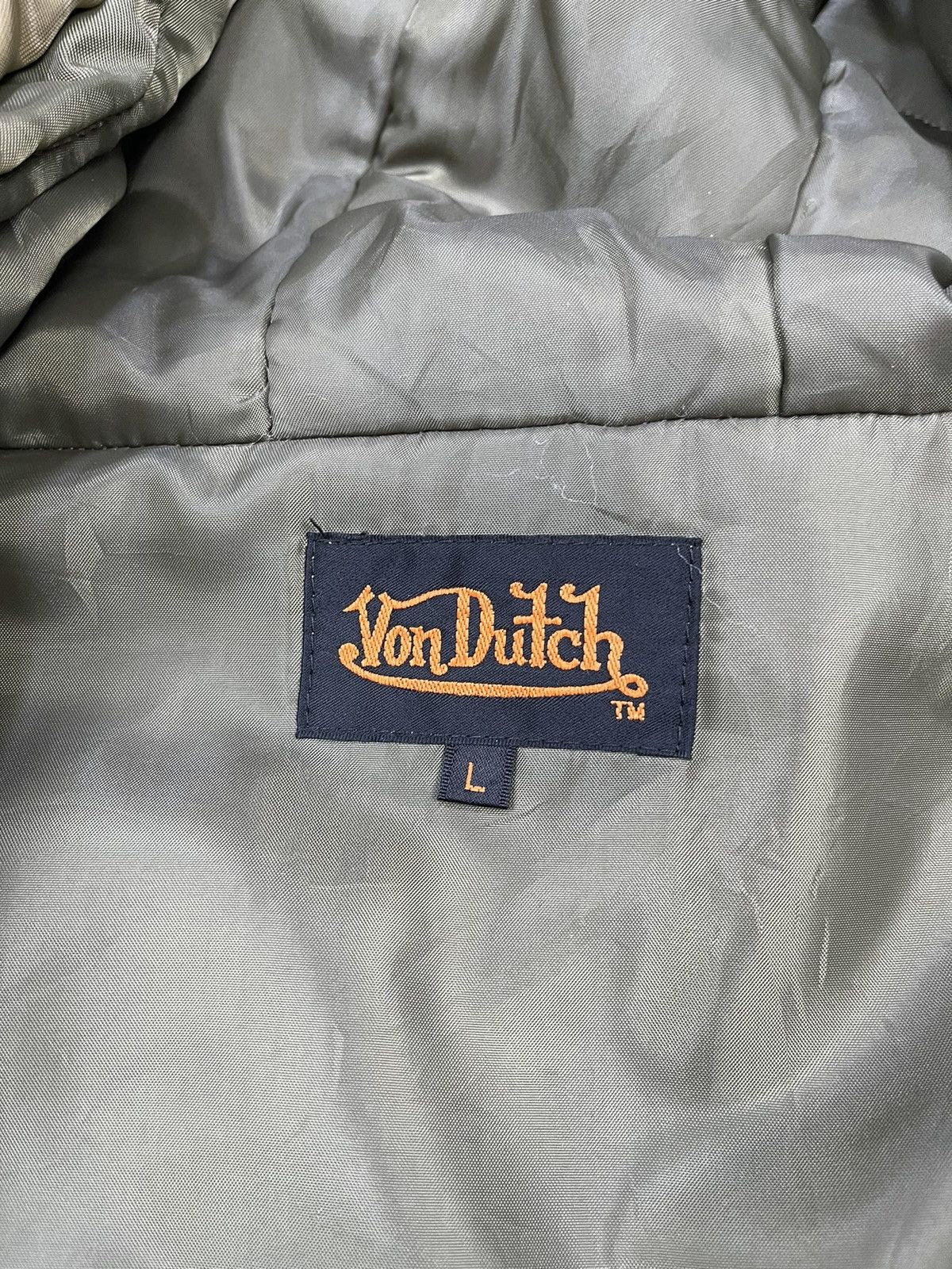 Von Dutch Vintage VON DUTCH Skull Logo Flight Bomber Jacket Size L / US 10 / IT 46 - 8 Thumbnail