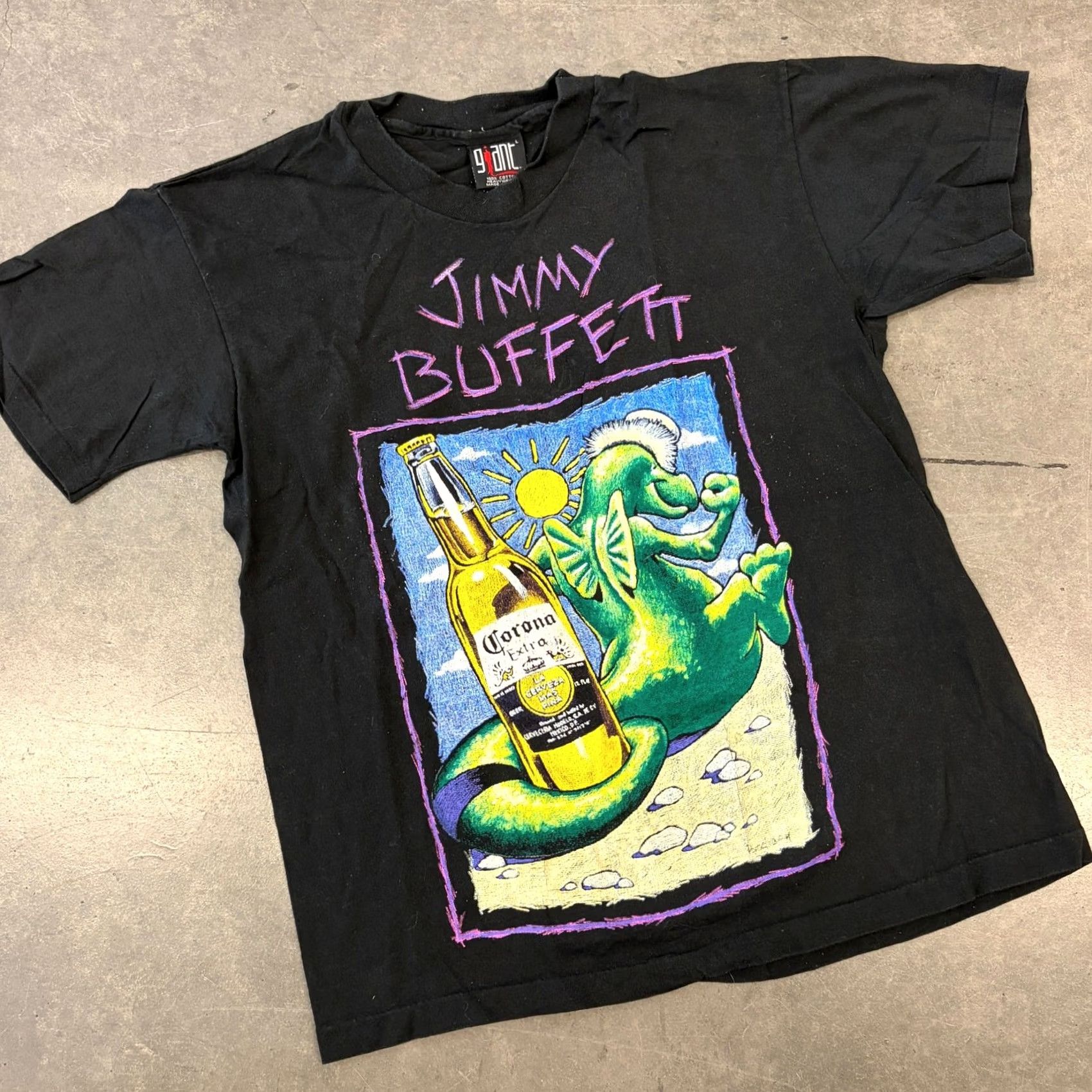 Vintage VINTAGE Jimmy Buffet Fruitcakes Tour Band Black Graphic Tee Giant Large Mens L Size US L / EU 52-54 / 3 - 2 Thumbnail