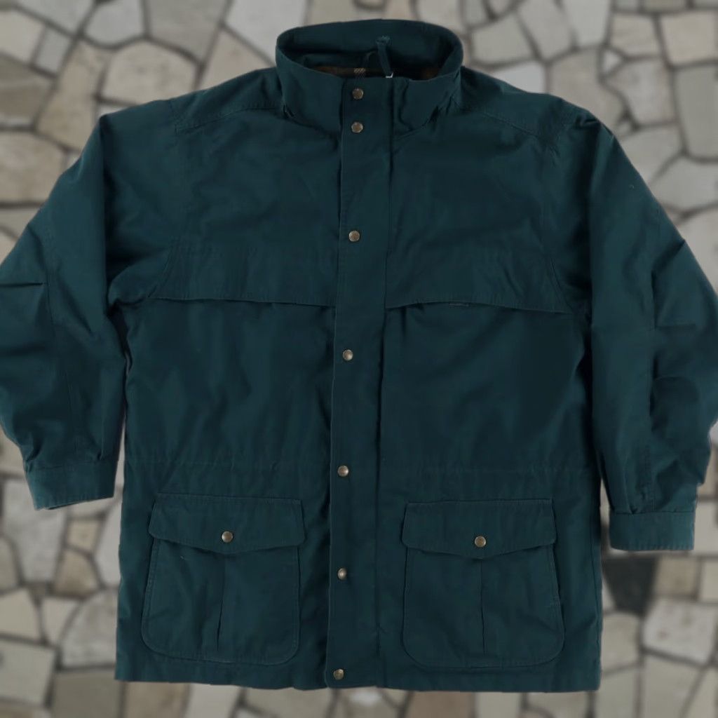 Eddie Bauer VINTAGE Eddie Bauer Wool-Lide Mountain Parka Solid Mock Long Sleeve Jacket Green Men's L Size US L / EU 52-54 / 3 - 1 Thumbnail