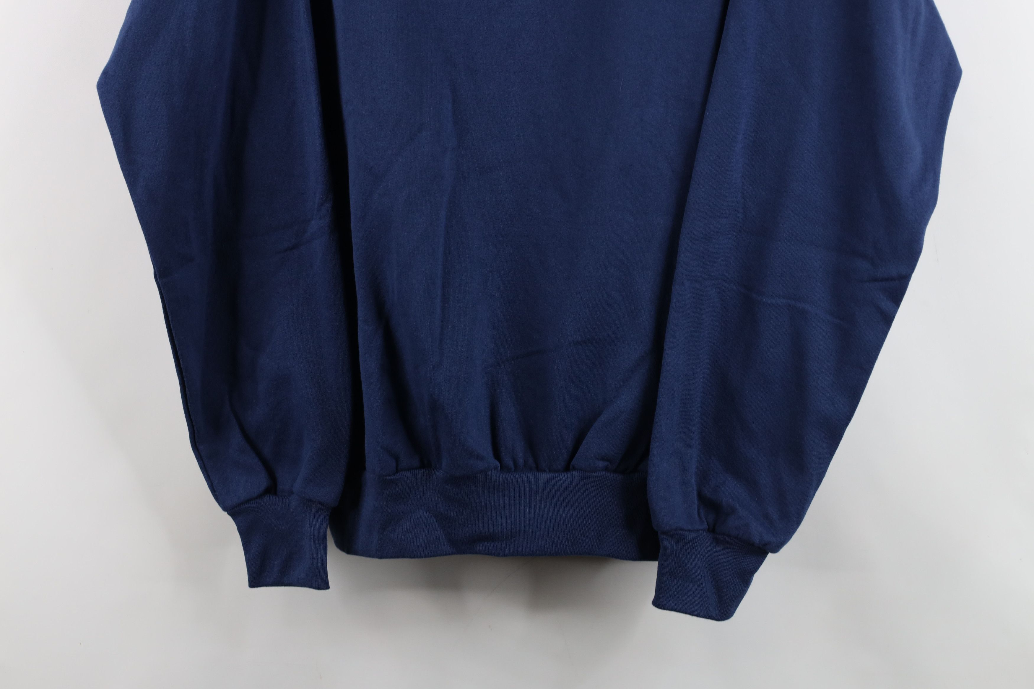 Vintage Deadstock Vintage 90s Streetwear Sweatshirt Blue USA Size US L / EU 52-54 / 3 - 3 Thumbnail