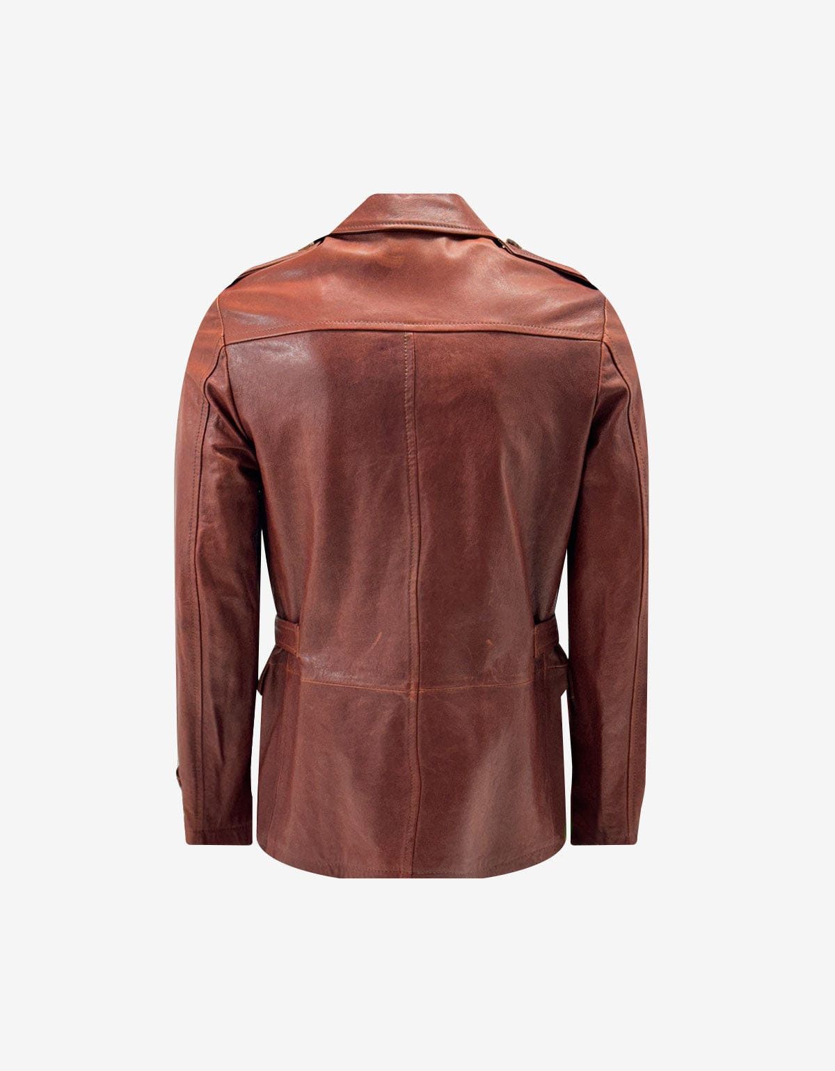 Maison Margiela Maison Martin MargielaTanLeather'Replica' 1940'sJacketSIZE48 Size US M / EU 48-50 / 2 - 2 Thumbnail