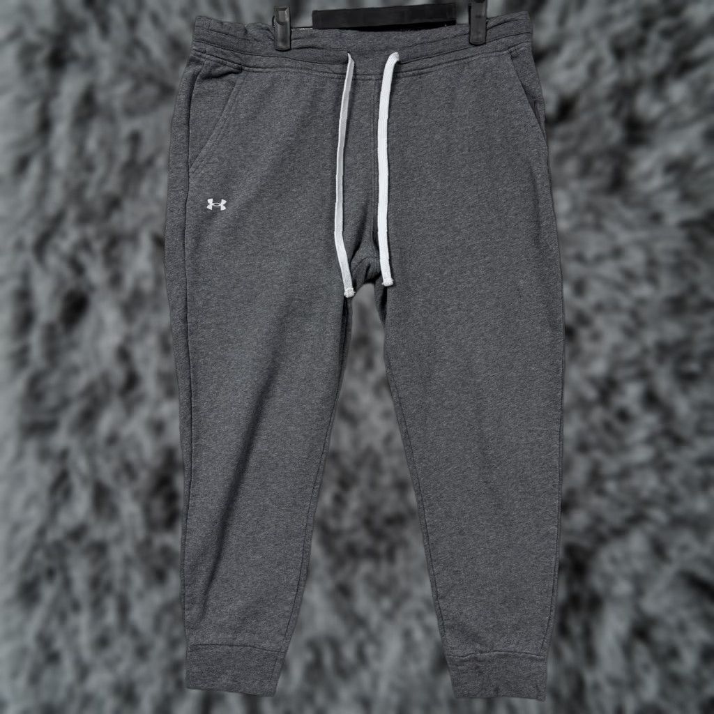 Under Armour Under Armour Pants Mens Large Gray Fleece Sweatpants Joggers 1366958 Size US 33 - 1 Thumbnail