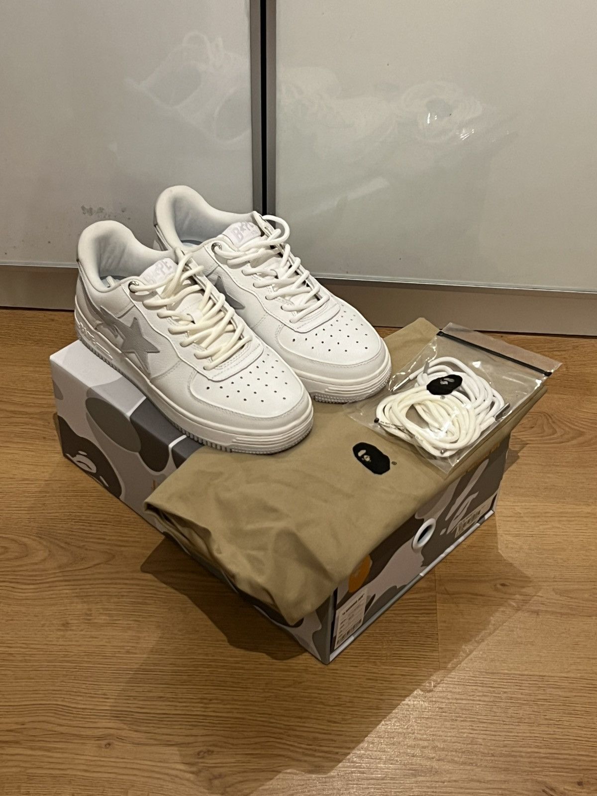 Bape × JJJJound Bapesta Grey JJJJ Size US 7 / EU 40 - 1 Thumbnail