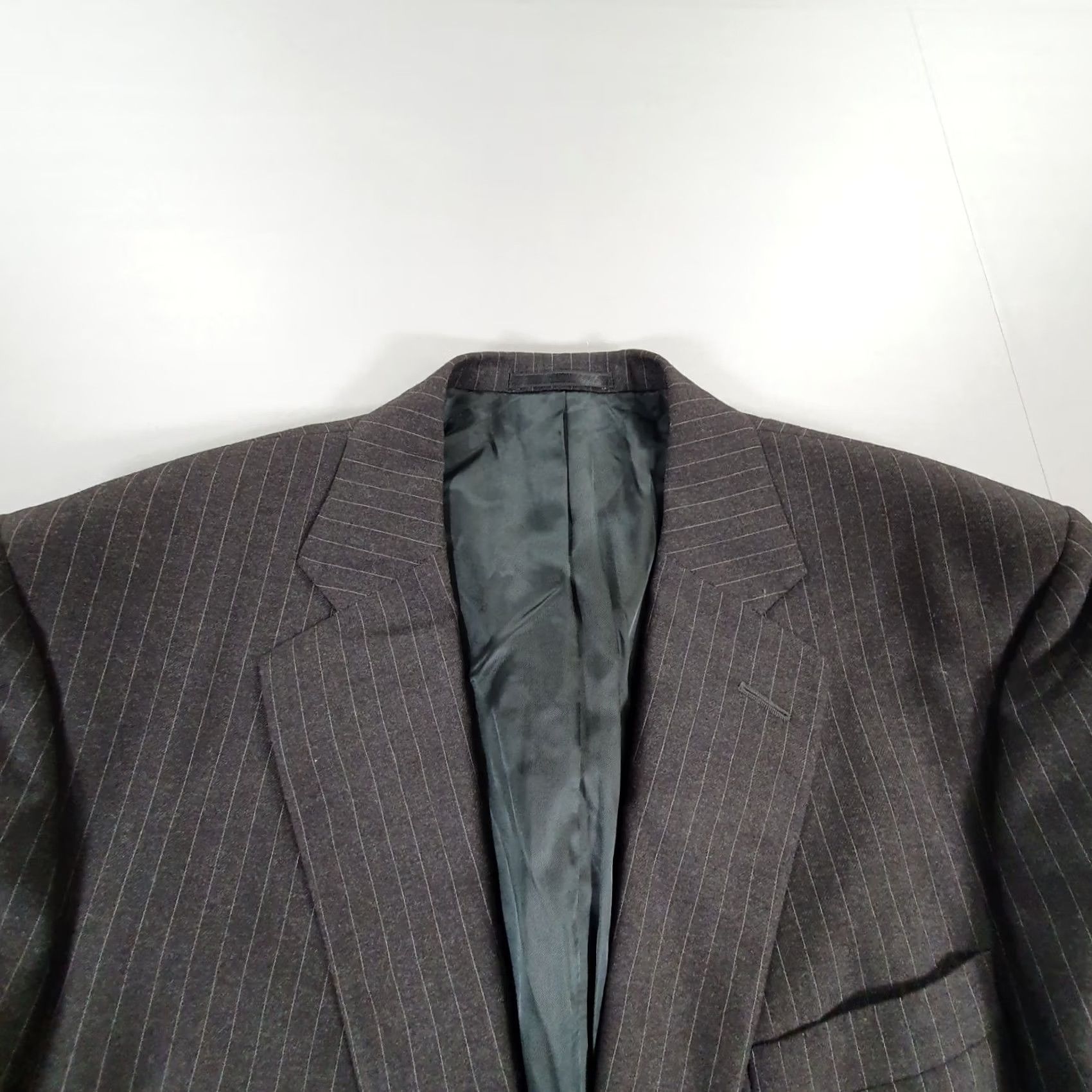 Chester Barrie Chester Barrie Blazer Jacket Mens Grey 44 R Pin Stripe Wool Classic Savile Row Size 44R - 2 Thumbnail