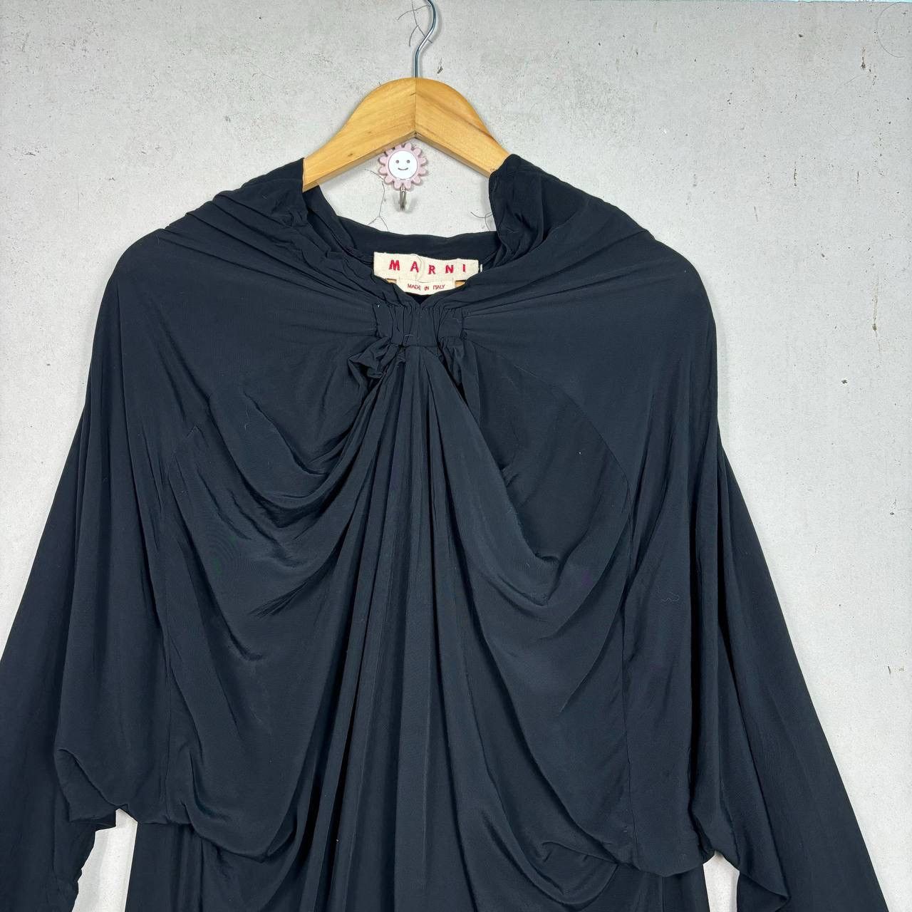 Marni Marni Black Draped Viscose Mini Dress, IT 44, 2010s Vintage Size M / US 6-8 / IT 42-44 - 5 Thumbnail