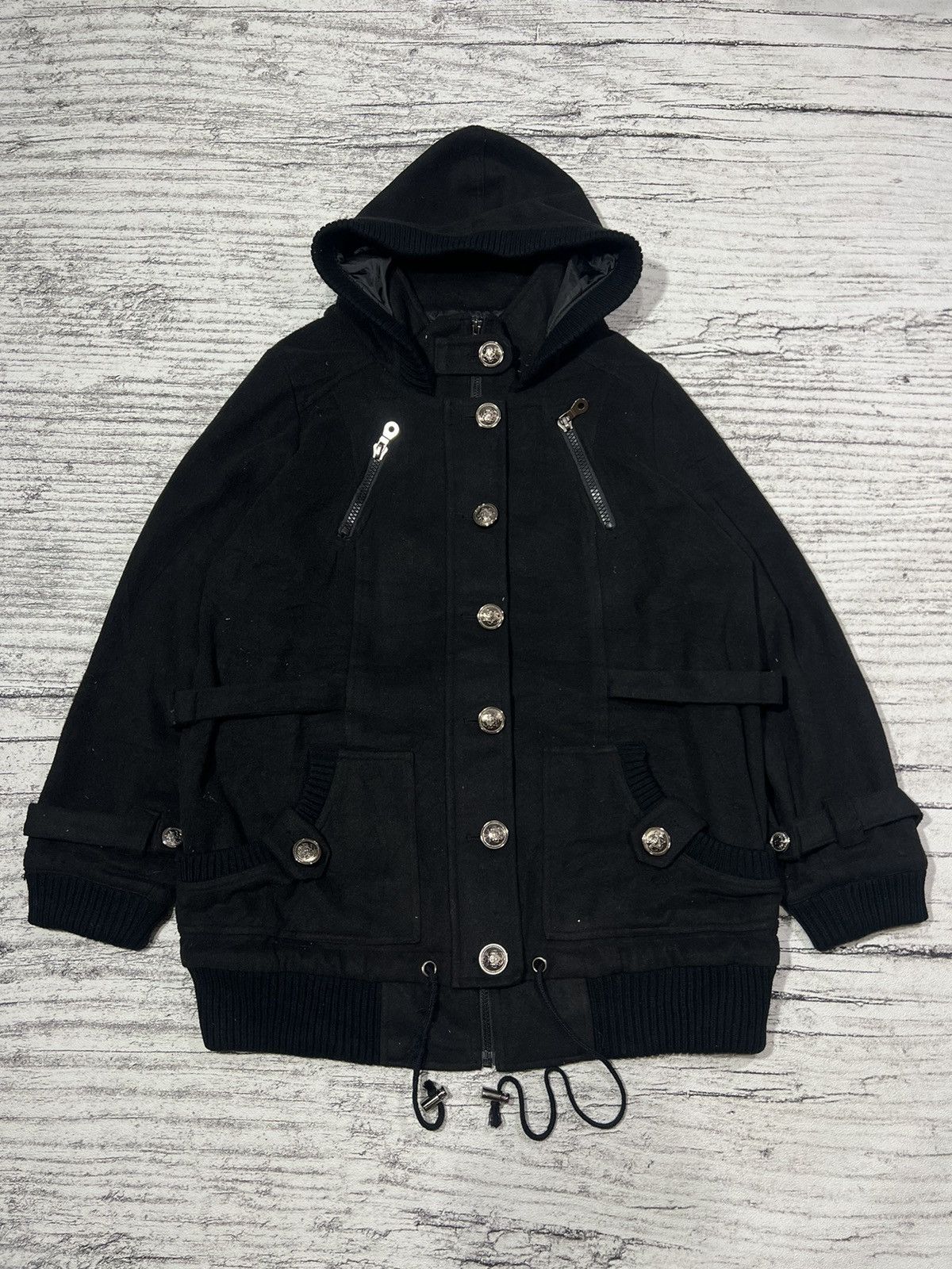 2000s Japanese Hysteric 14th Kmrii Opium Wool Hodded y2k Lgb