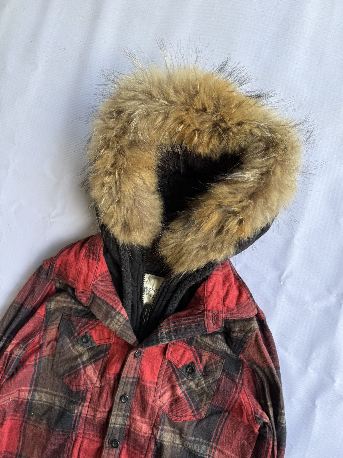 Hysteric Glamour Double layer fur hoodie flannel shirt ifsixwasnine lgb Size US M / EU 48-50 / 2 - 6 Thumbnail