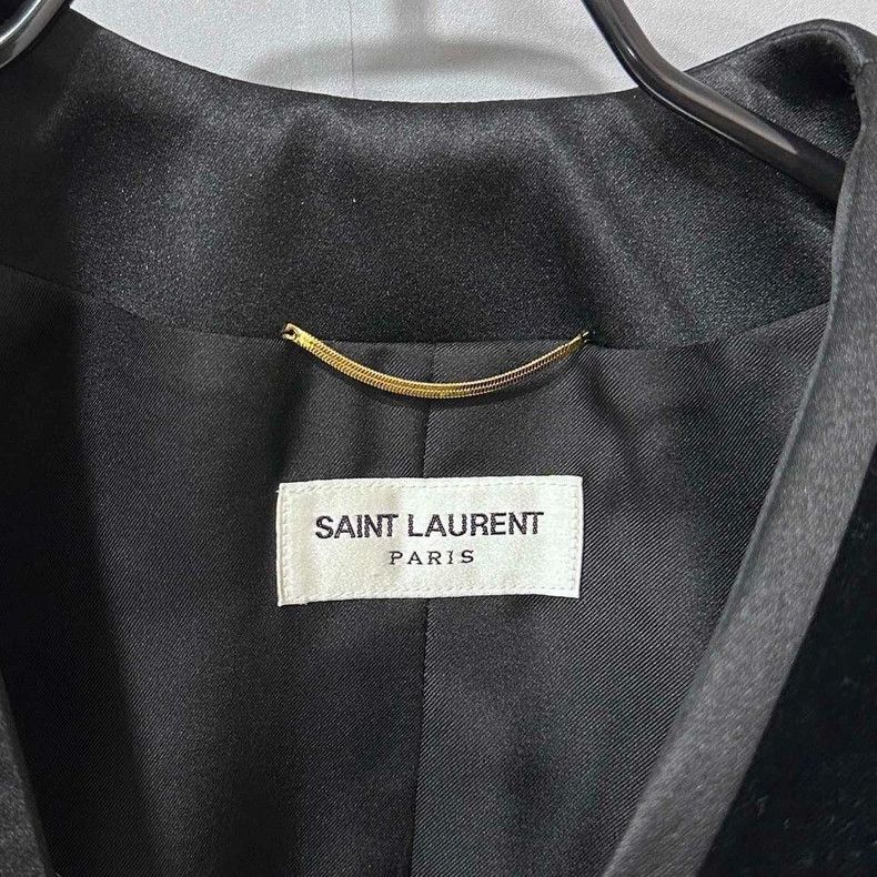 Saint Laurent Paris Saint Laurent Paris Single-breasted suede shoulder-padded b Size XXS / US 00 / IT 34 - 4 Thumbnail