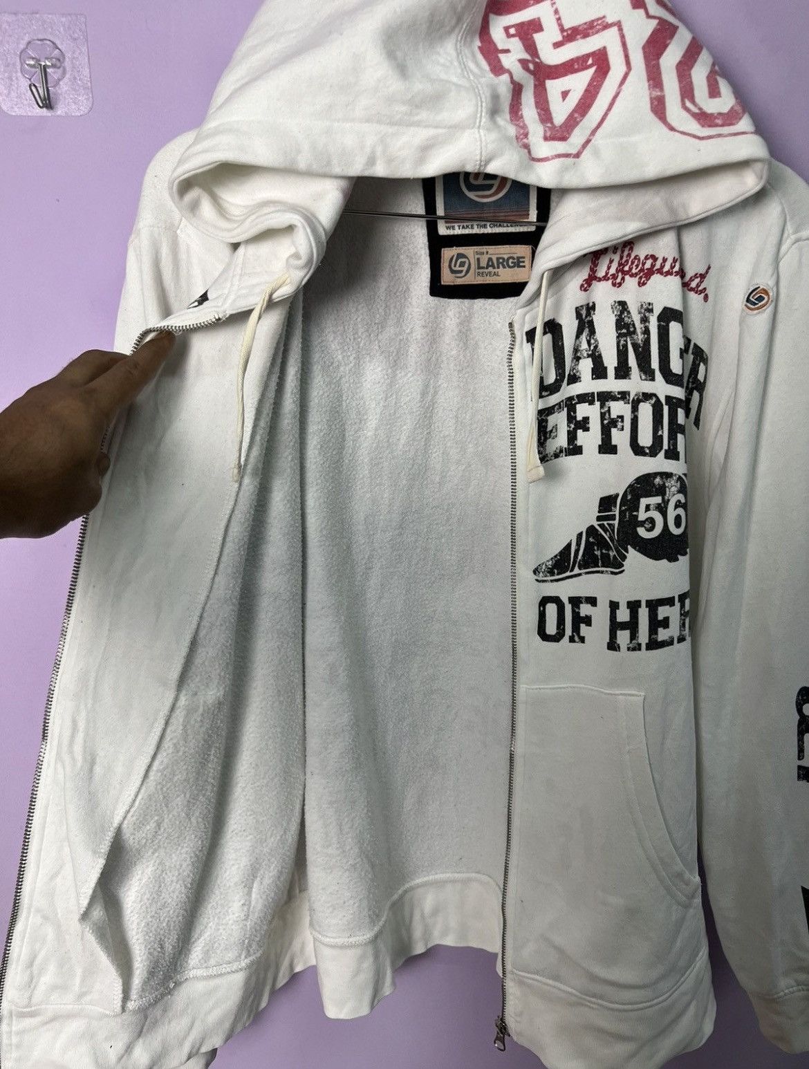 Japanese Brand 🔥Lifeguard Front Danger Zipper Hoodies Size US M / EU 48-50 / 2 - 14 Thumbnail