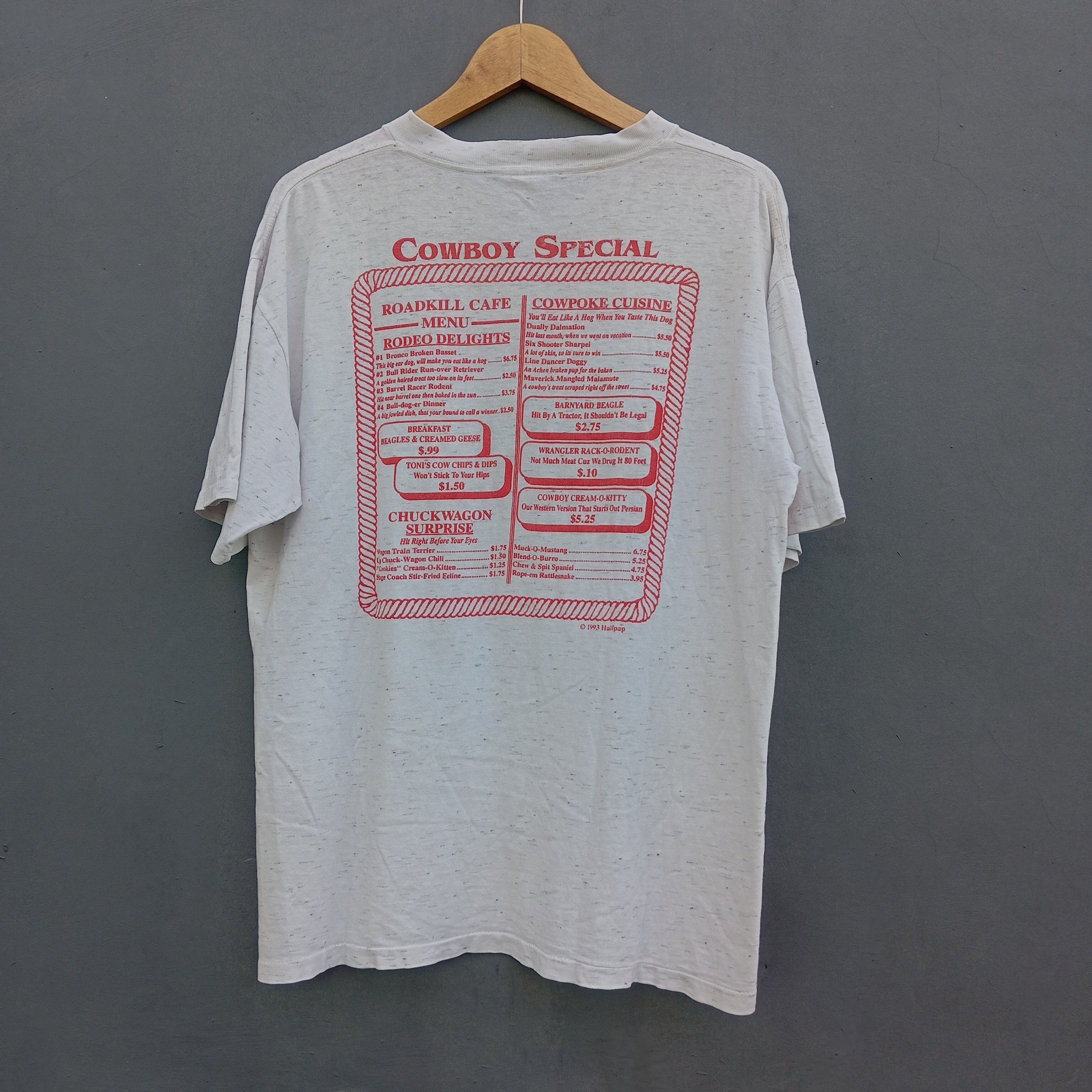 Hard Rock Cafe 1993 vintage Roadkill cafe t shirt Size US L / EU 52-54 / 3 - 3 Thumbnail