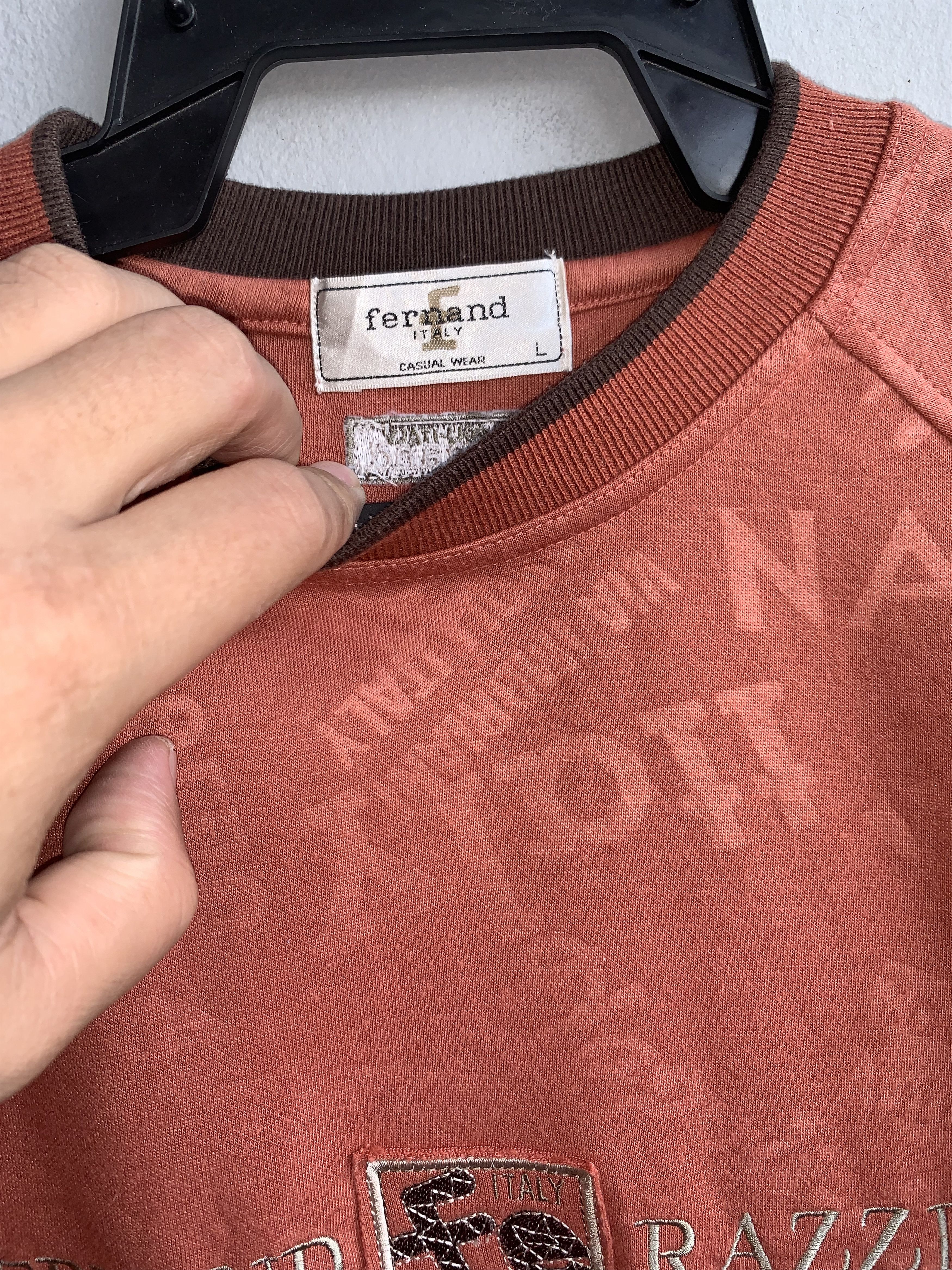 Other Fernand Razzini Italy Designer Monogram Sweatshirt Size US L / EU 52-54 / 3 - 4 Thumbnail