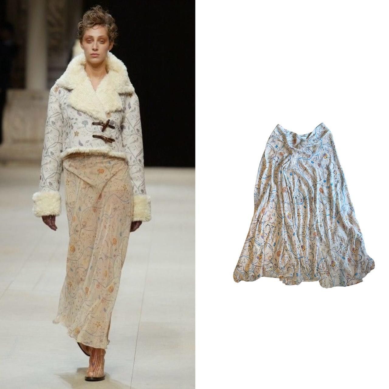Issey Miyake Vintage Issey Miyake 2003 A/W Floral Maxi Skirt Size 29" - 2 Thumbnail