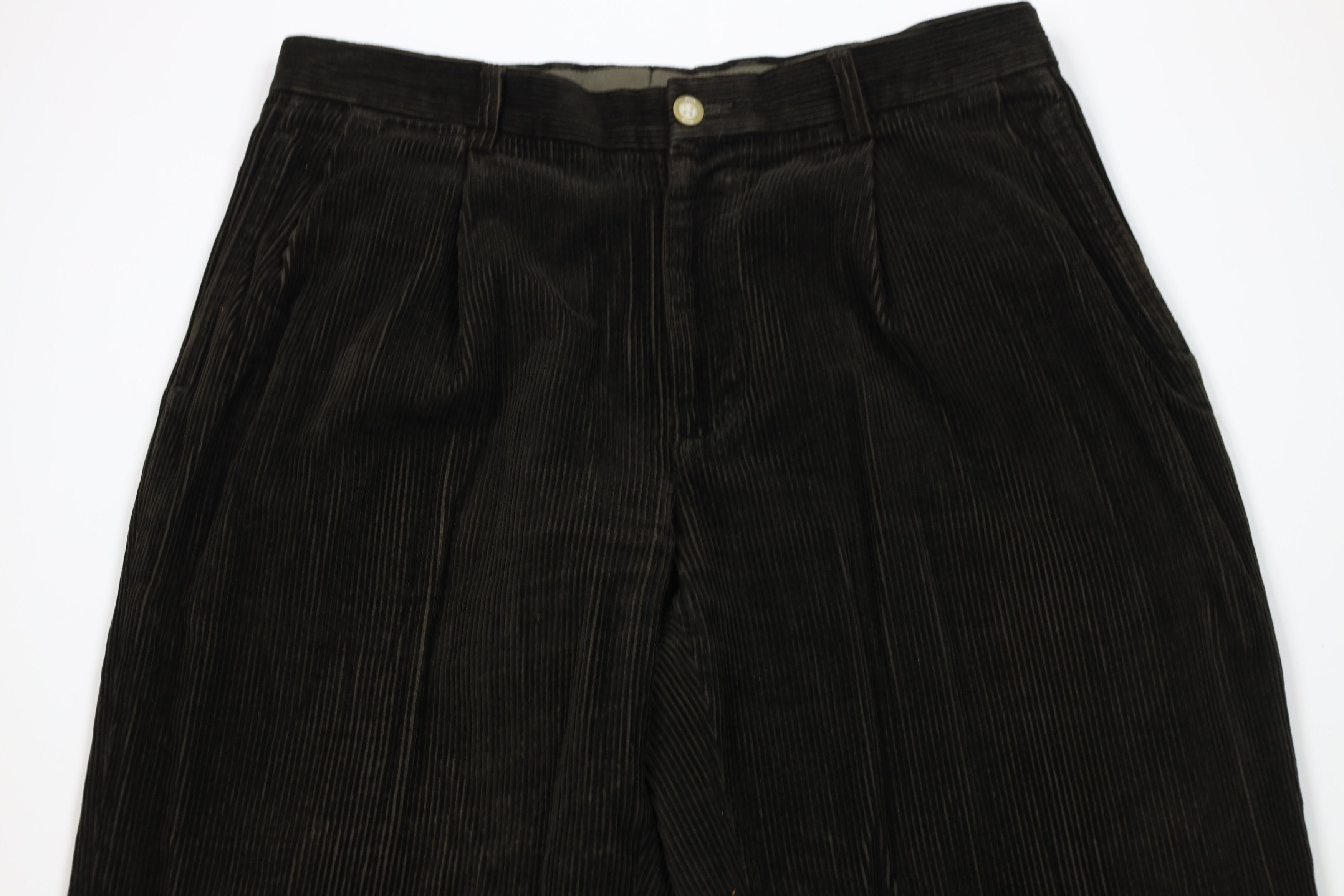 Nautica Vintage 90s Nautica Wide Leg Corduroy Chino Pants Green Size US 36 / EU 52 - 2 Thumbnail