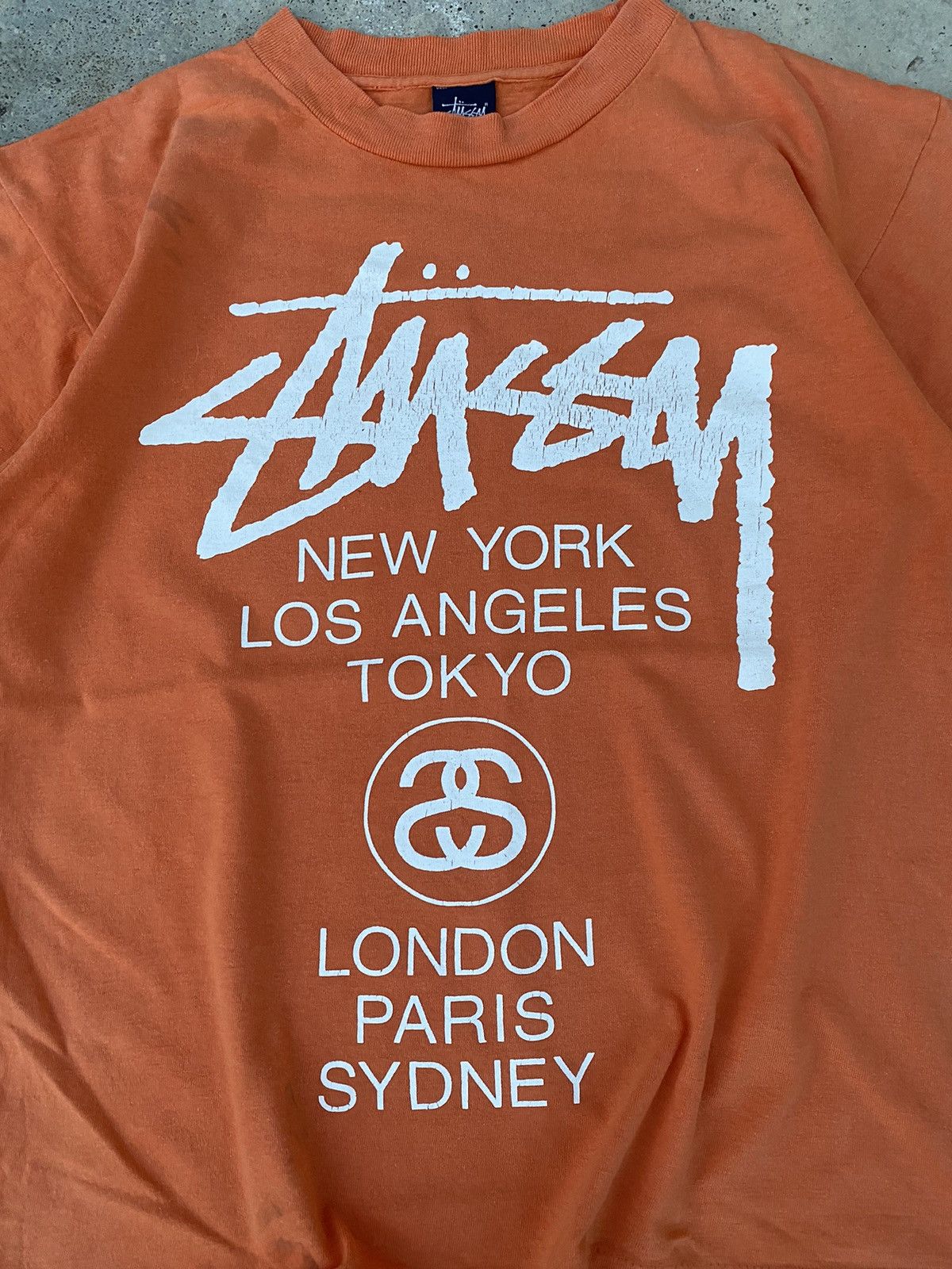 Stussy Vintage 90s Stussy World Tour Shirt Rare Colour Size US M / EU 48-50 / 2 - 2 Thumbnail