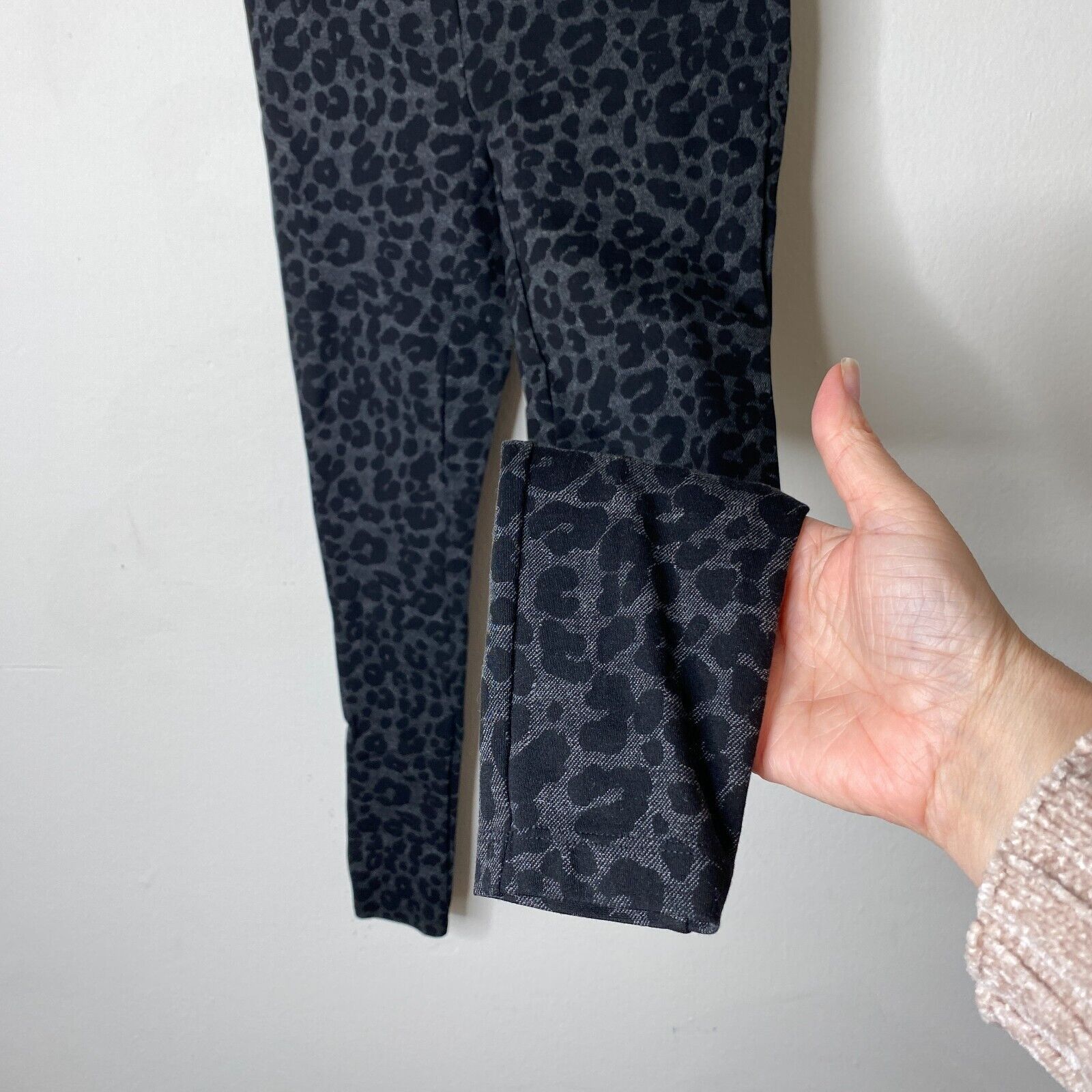 Loft Loft Black Gray Leopard Ponte Legging Jegging High Waist XSP Size 25" / US 0 / IT 36 - 3 Thumbnail