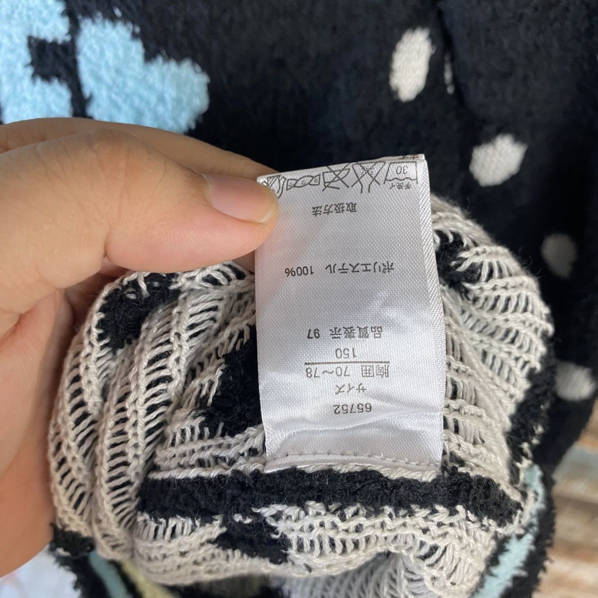 Japanese Brand DL Spice Lip Black Knitwear fur sweatshirt #C1062 Size S / US 4 / IT 40 - 11 Thumbnail