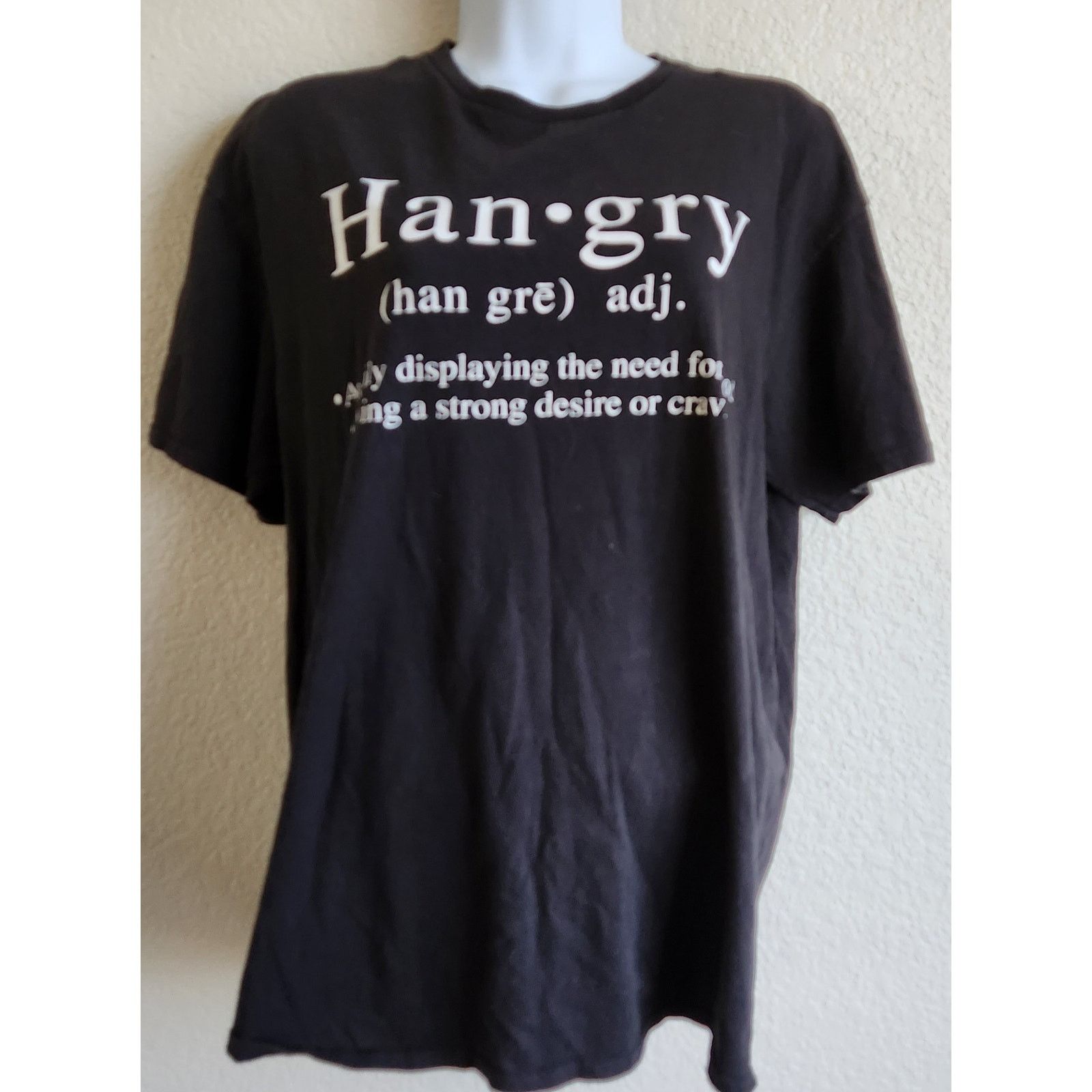 Other Black HANGRY Angrily Displaying The Need For Food Large Size US L / EU 52-54 / 3 - 1 Thumbnail