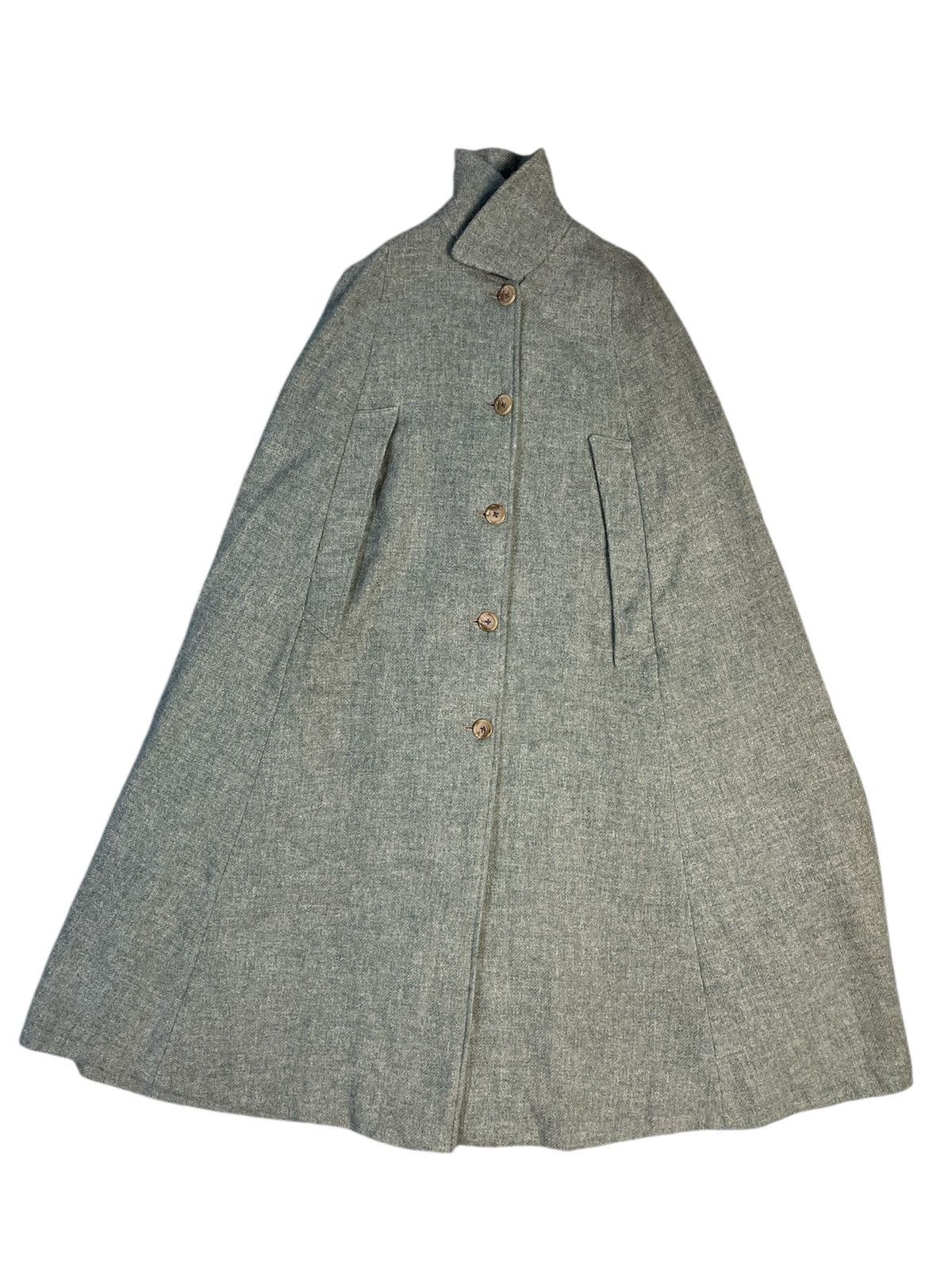 Burberry Burberry England Wool Poncho Cape Coat Size US L / EU 52-54 / 3 - 2 Thumbnail