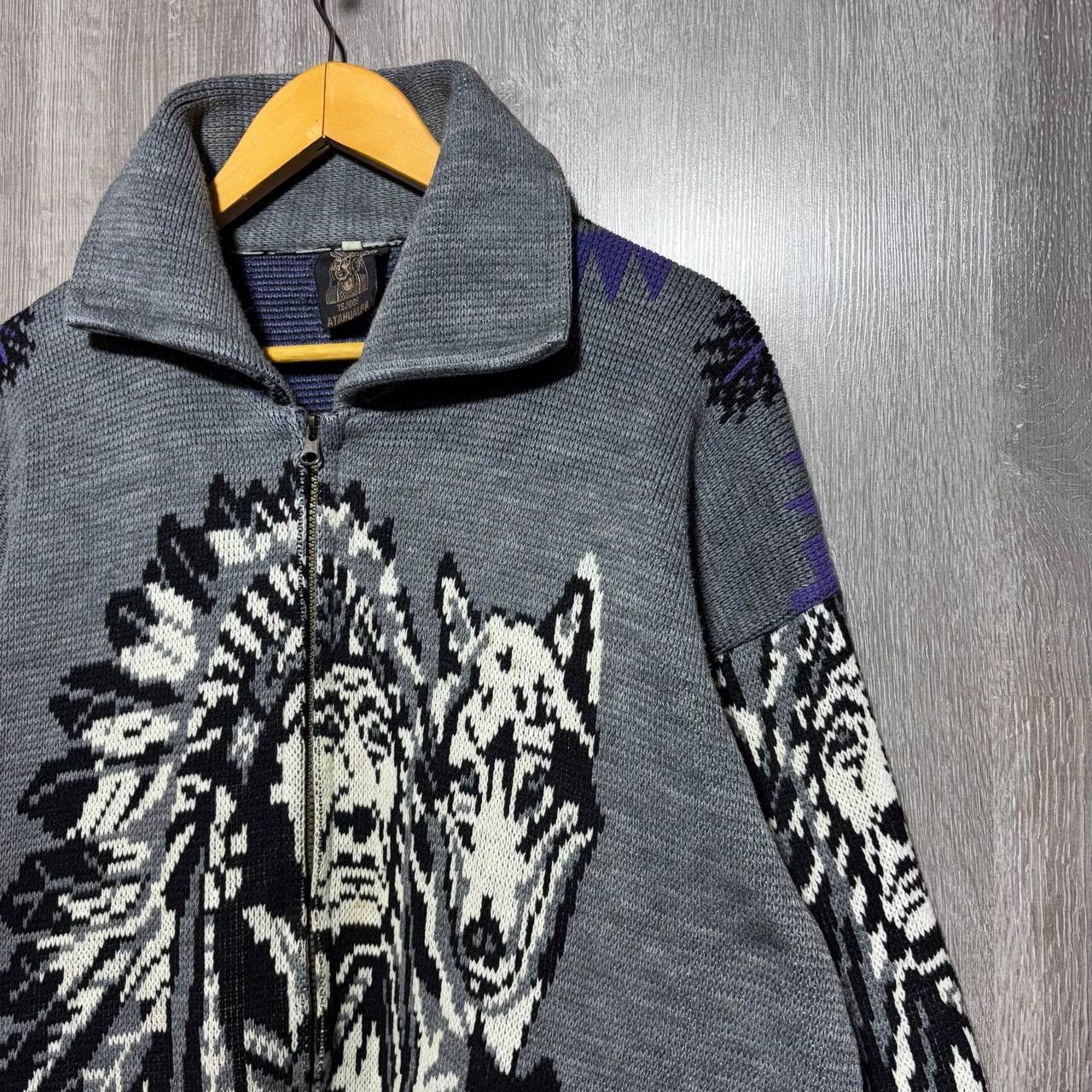 Other Vintage Ruminahui Wool Jacket Wolf Sweater Amican Style Y2K Size US L / EU 52-54 / 3 - 2 Thumbnail