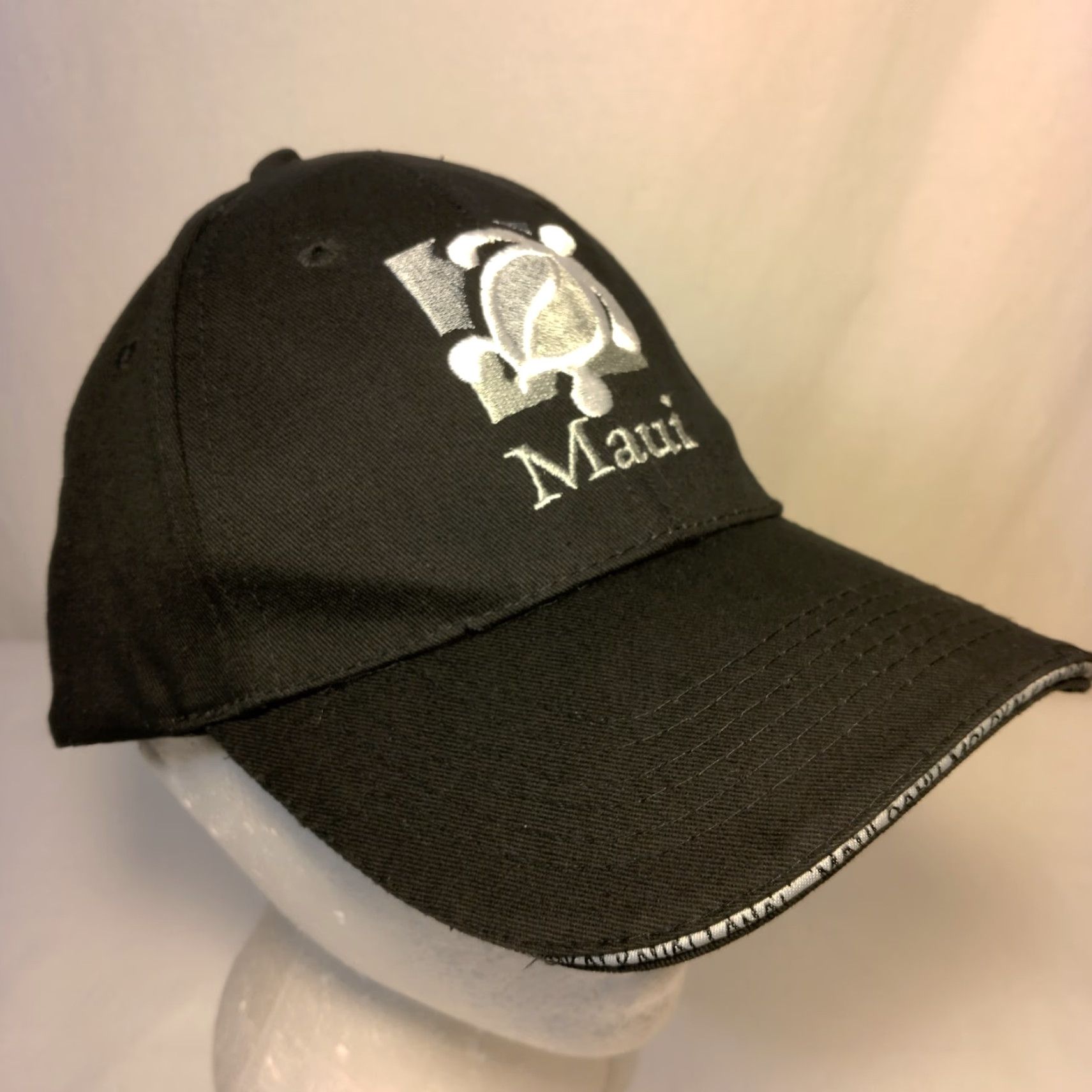 Vintage Maui Hawaii Sea Turtle Cap Hat Hawaiian Classics Black Canvas Islands Aloha Cap Hat Men One Size Black Sea Turtle Adjustable strap back Canvas Hat Size ONE SIZE - 6 Thumbnail
