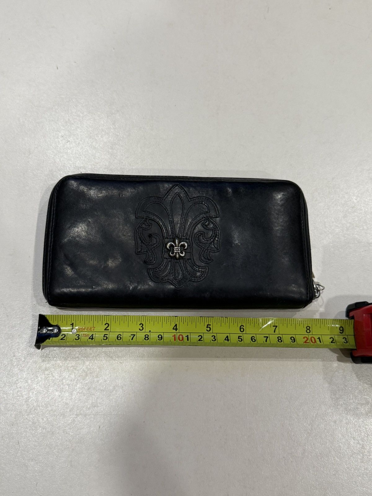 Chrome Hearts Chrome Hearts BS Fleur Wallet Black Leather Silver Scroll Size ONE SIZE - 18 Thumbnail