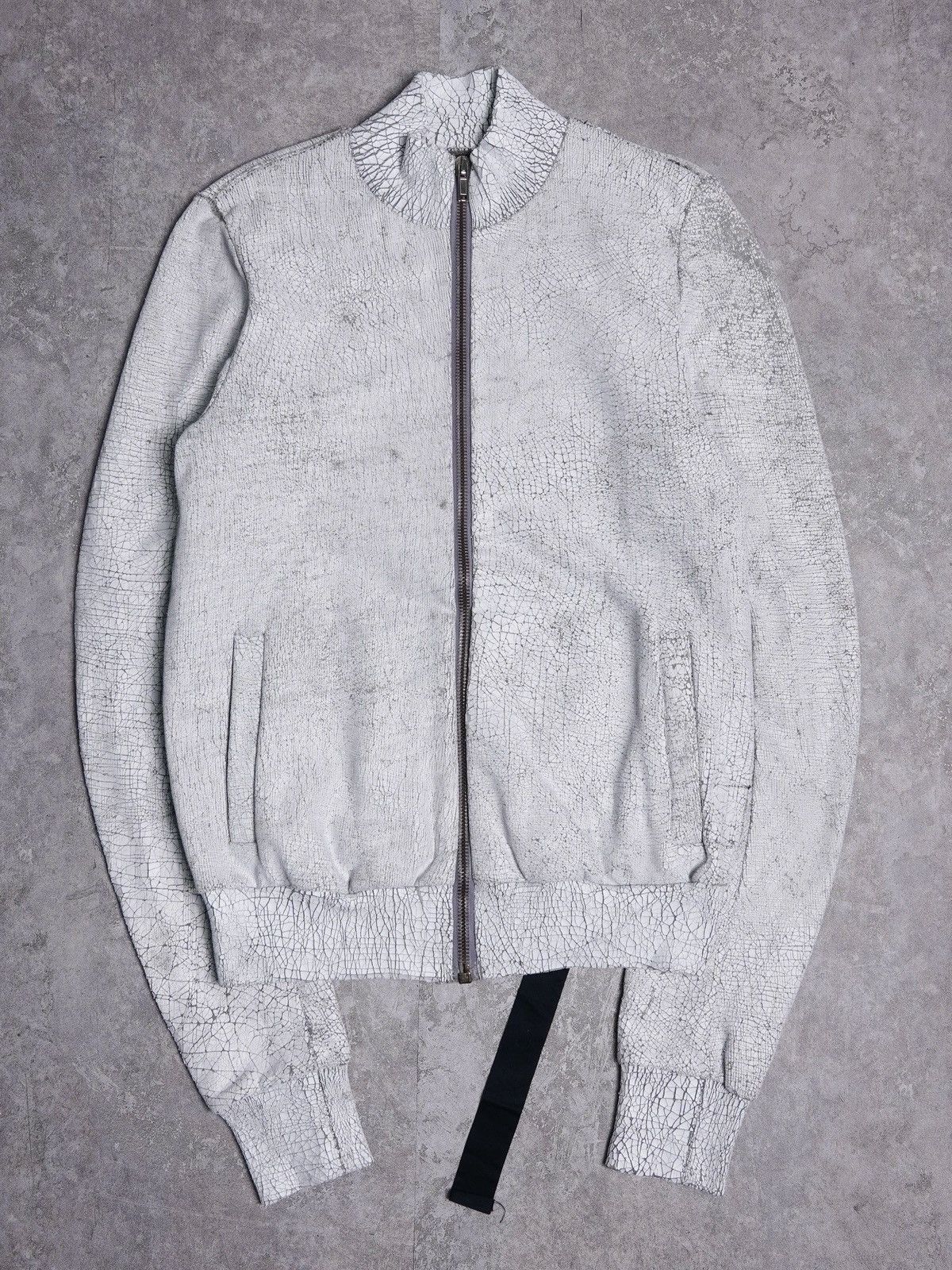 Rick Owens AW13 Cracked Paint Bomber Jacket Size US M / EU 48-50 / 2 - 1 Thumbnail