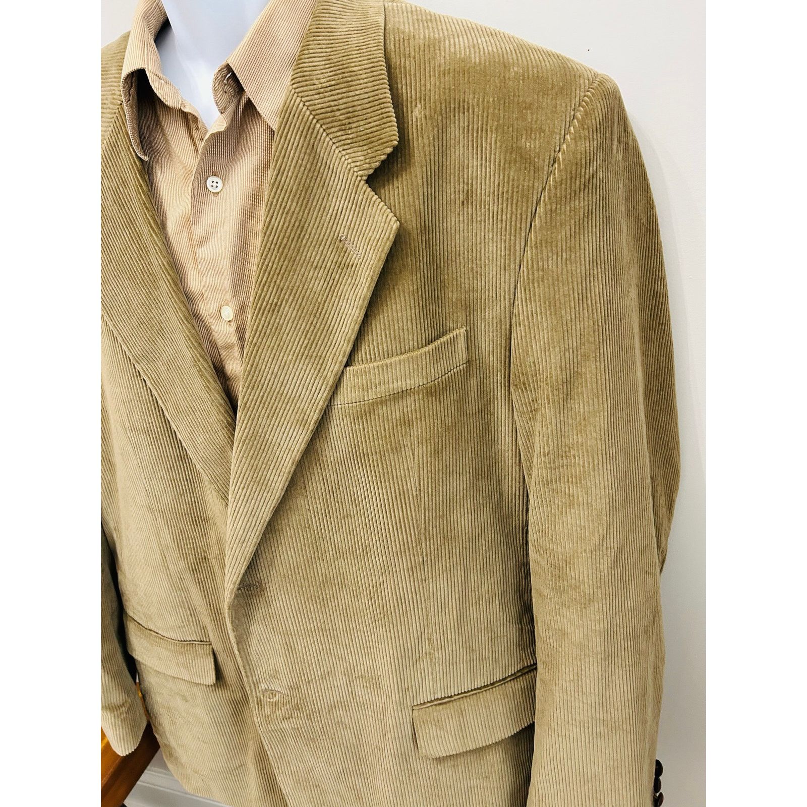 Other Monsieur Adolfo Brown Corduroy Blazer 46L Two Button Size US L / EU 52-54 / 3 - 5 Thumbnail