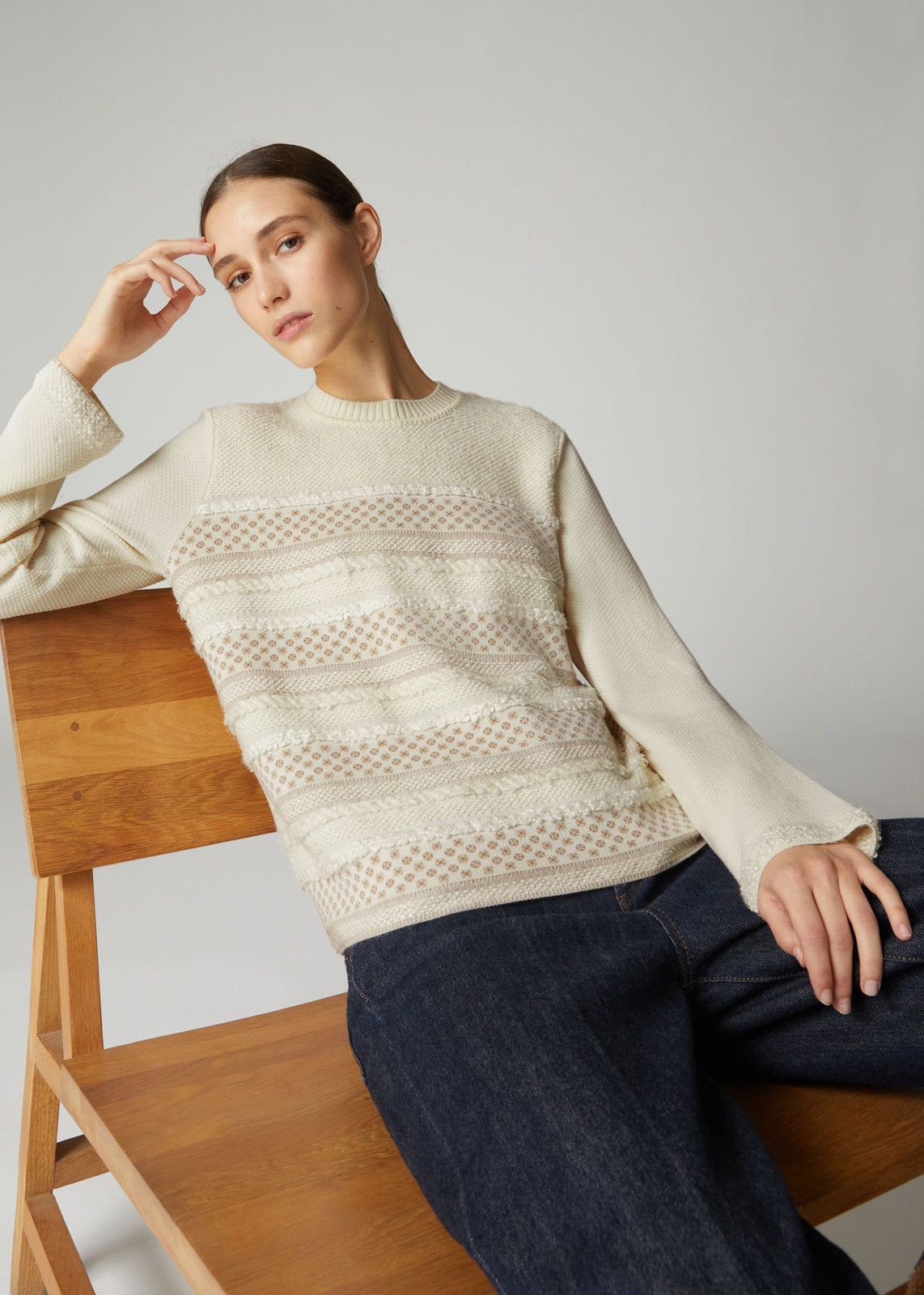 Loro Piana o1srvl11e0125 Kingham Patch Sweater in Multicolor Size S / US 4 / IT 40 - 6 Thumbnail