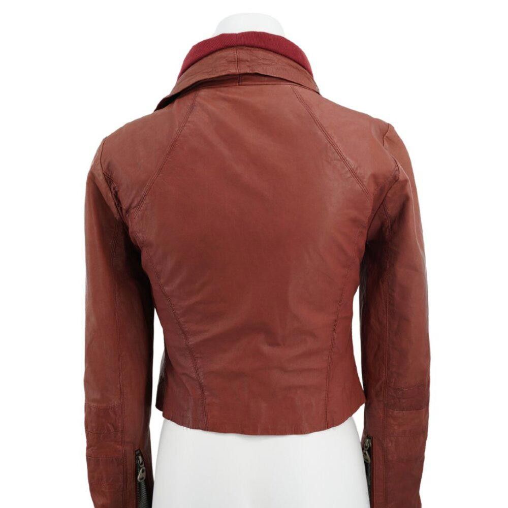 URBAN RESEARCH DOORS Doma Leather Asymmetrical Biker Moto Jacket Size 0 Size XS / US 0-2 / IT 36-38 - 7 Thumbnail