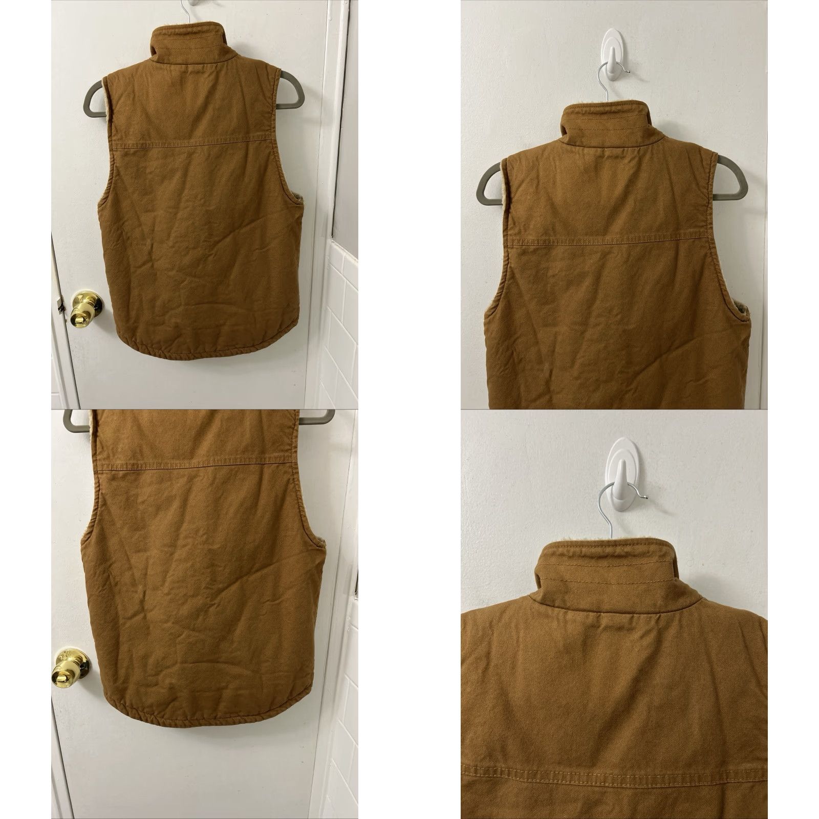 Dickies Dickies Vest Mens Small Brown Duck Canvas Full Zip Pockets Sherpa Lined Workwear Jacket/Coat Size US S / EU 44-46 / 1 - 8 Thumbnail