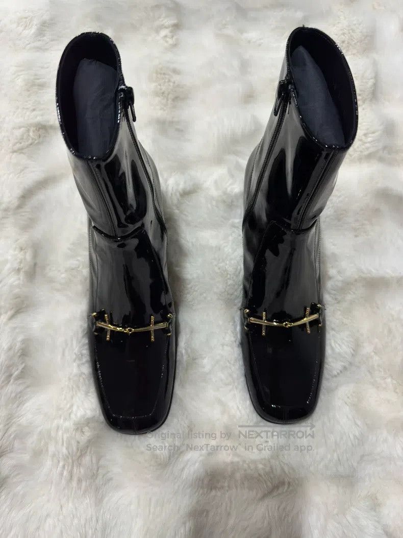 Saint Laurent Paris Saint Laurent Paris Black and Gold Men's Boots Size US 8 / EU 41 - 6 Thumbnail