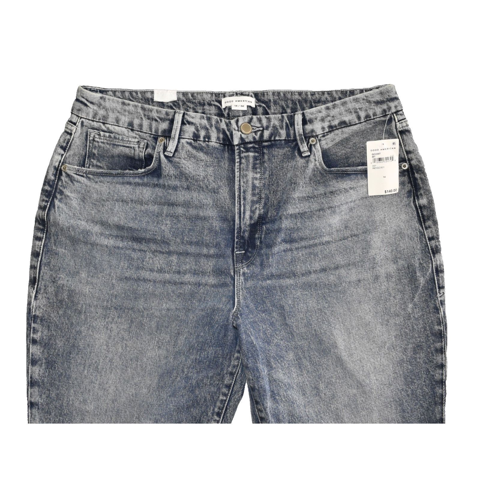 Good American GOOD AMERICAN Skinnyish Fit Indigo Jeans Size 14 / 32 $140 Size 36" / US 14 / IT 50 - 3 Thumbnail